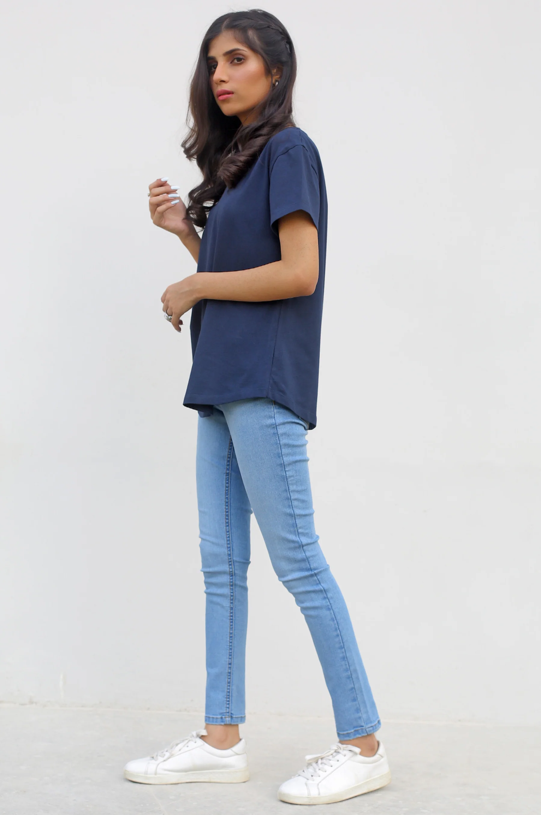 Skinny Fit Jegging Pants - L/BLUE - Image 2