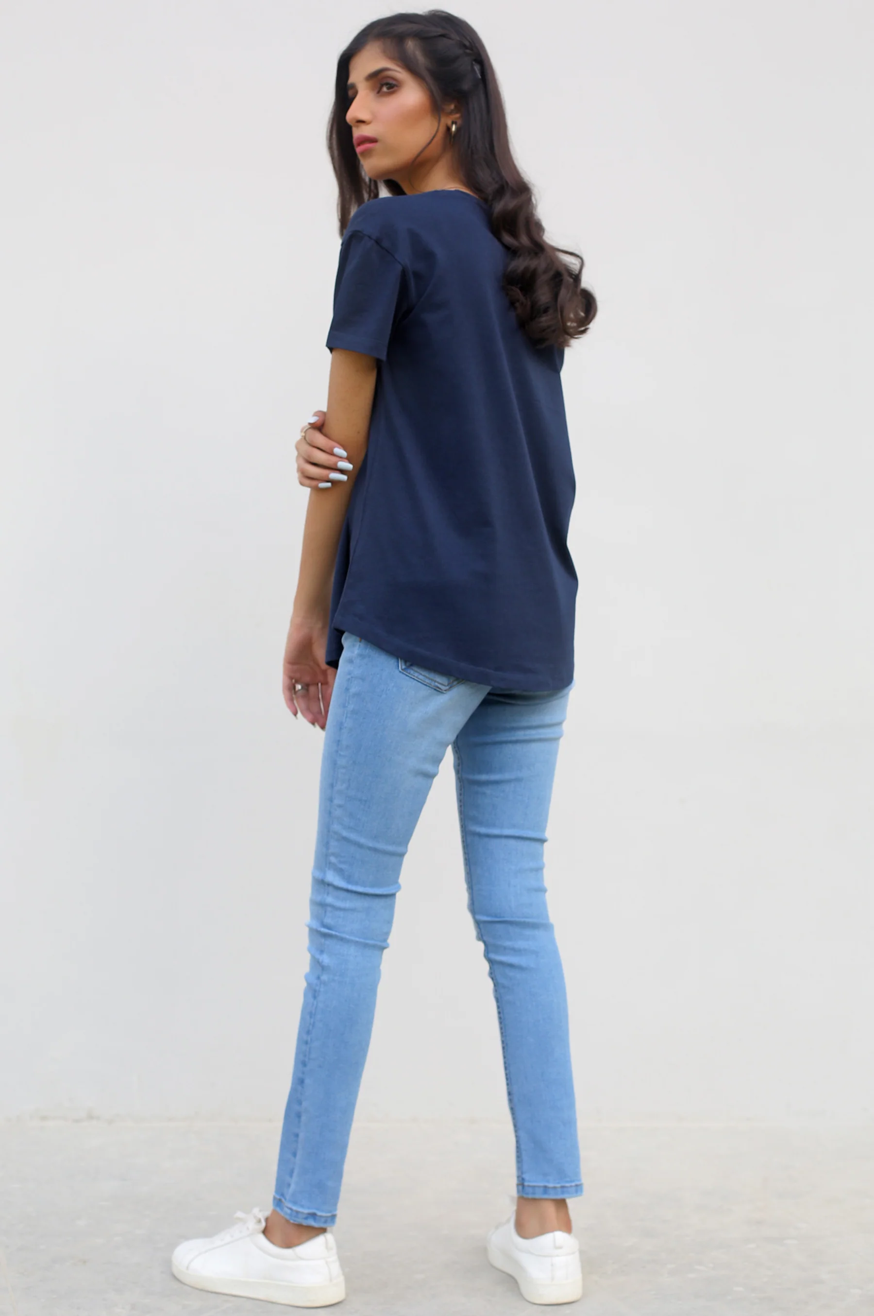 Skinny Fit Jegging Pants - L/BLUE - Image 3
