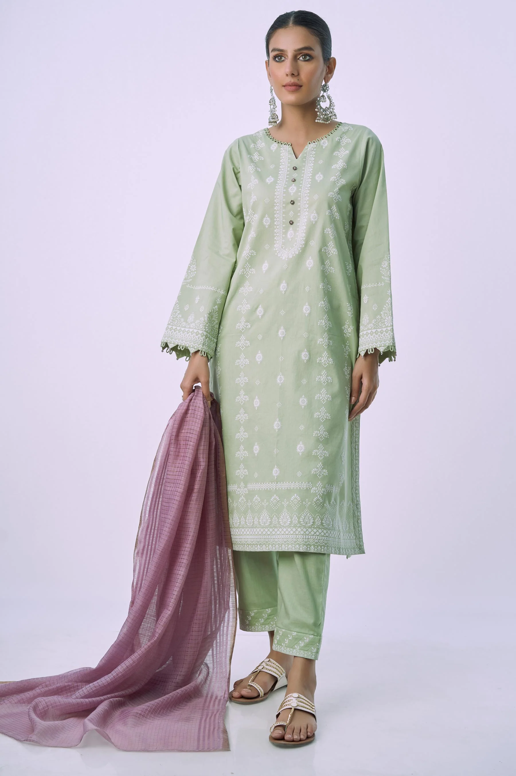 Stitched 3 Piece Printed Lawn - Image 2
