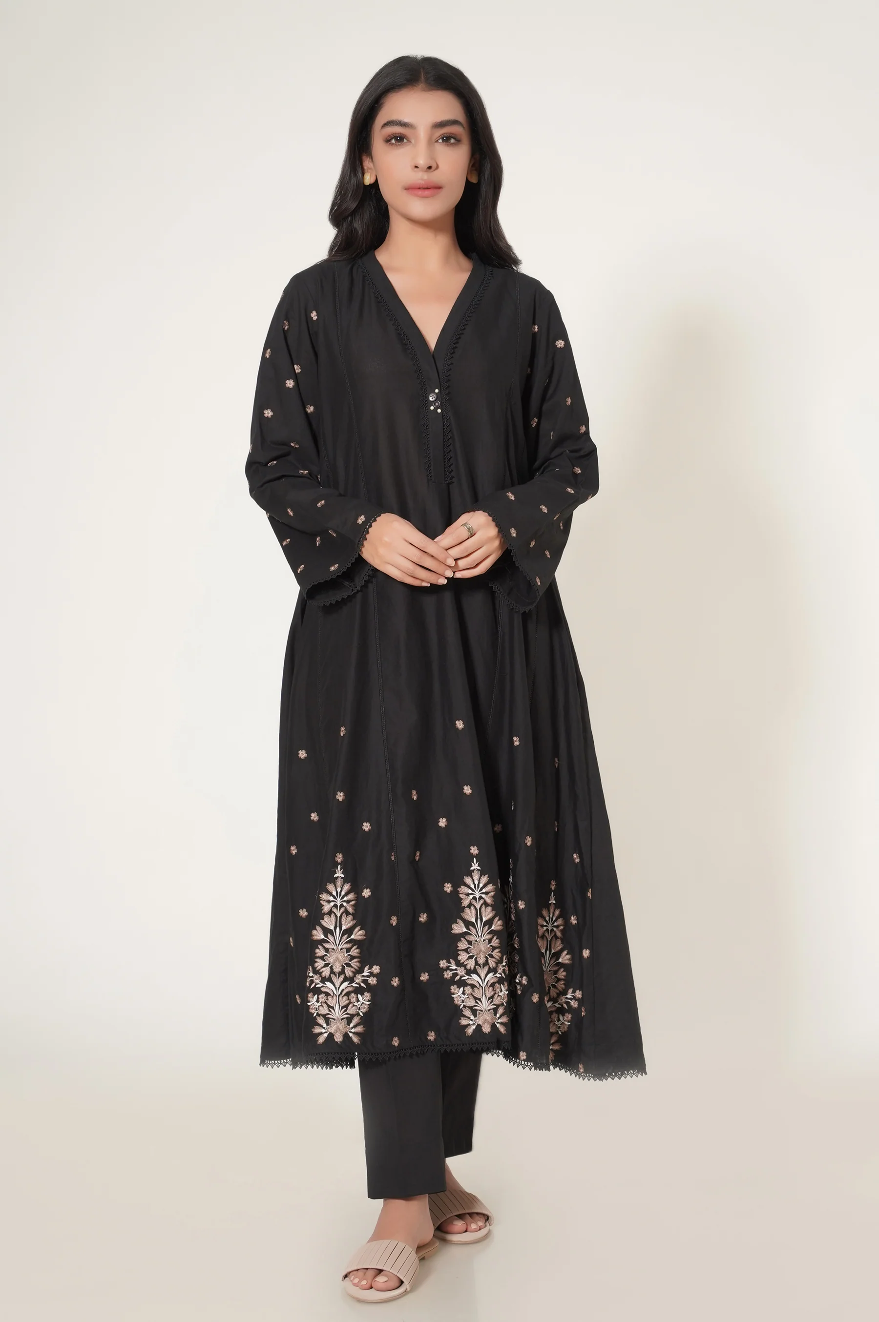 Stitched 1 Piece Cambric Embroidered Shirt - Image 4