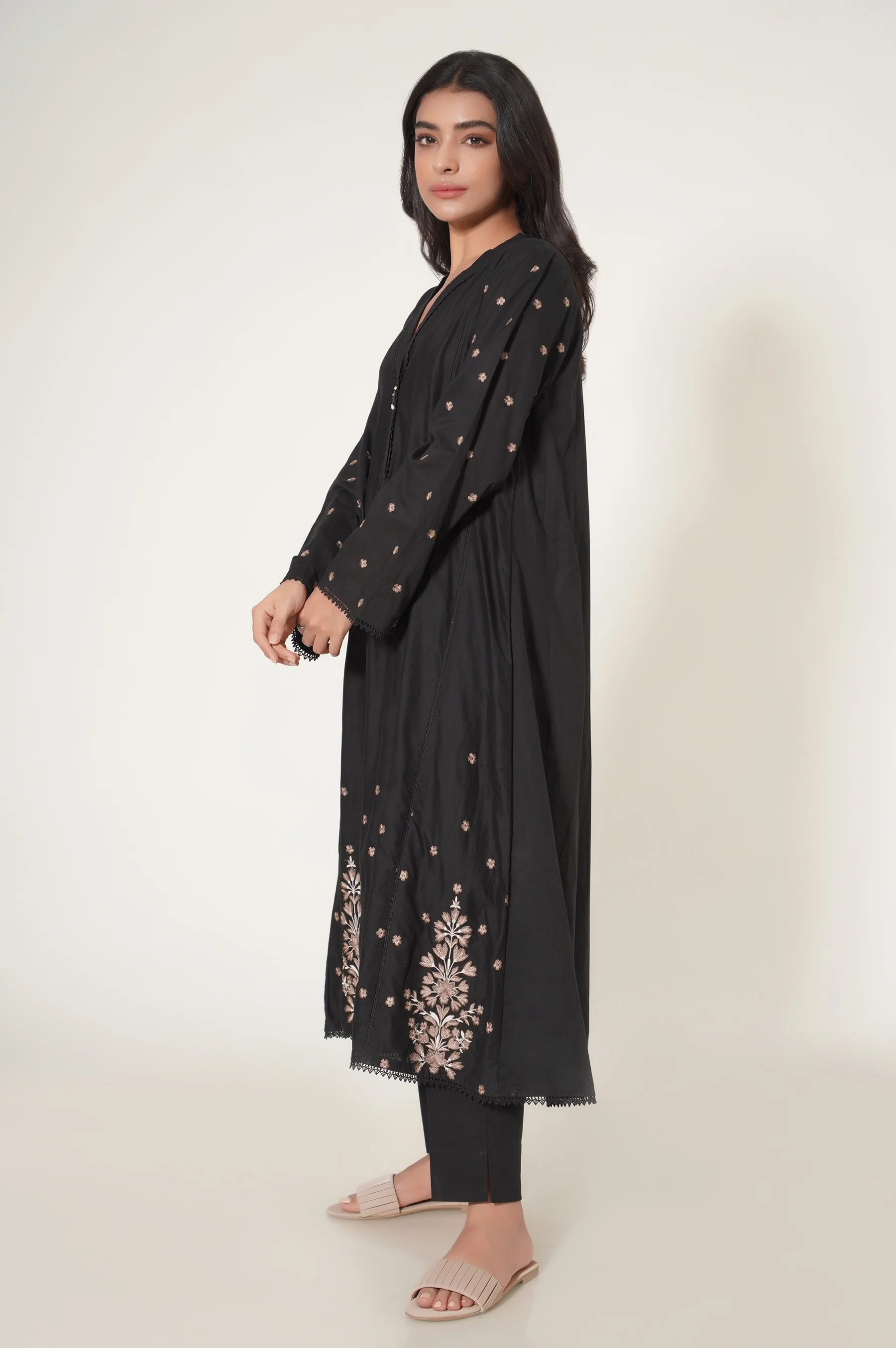 Stitched 1 Piece Cambric Embroidered Shirt - Image 6