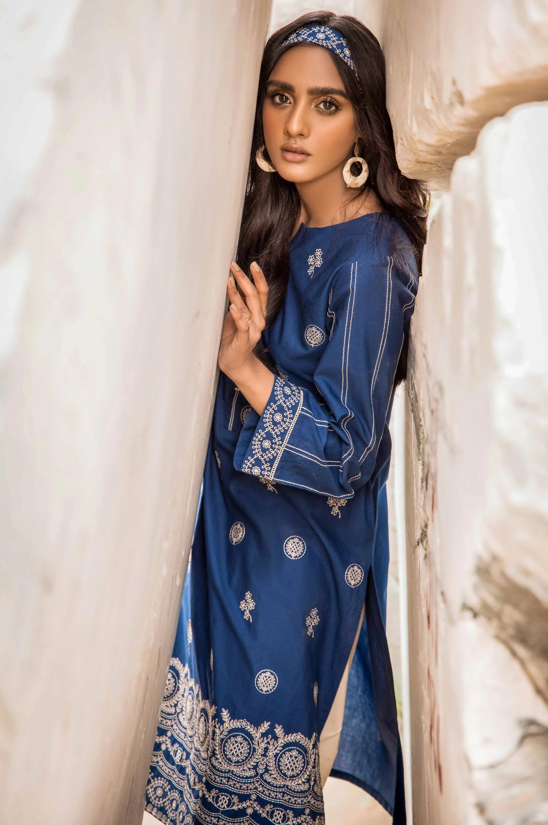 Stitched 1 Piece Embroidered Cambric Shirt - Image 4