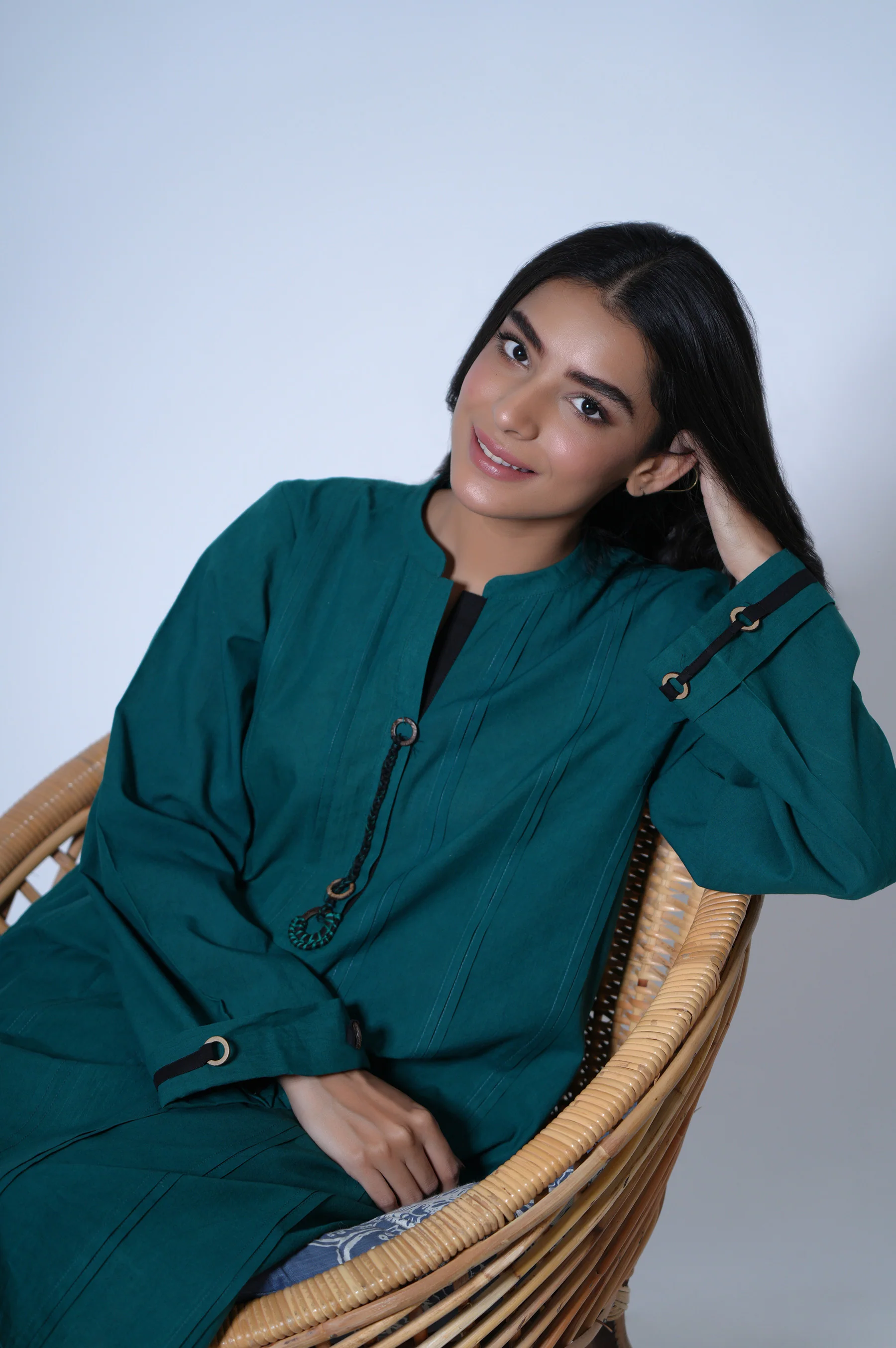Stitched 1 Piece Stylized Cambric Shirt - Image 4