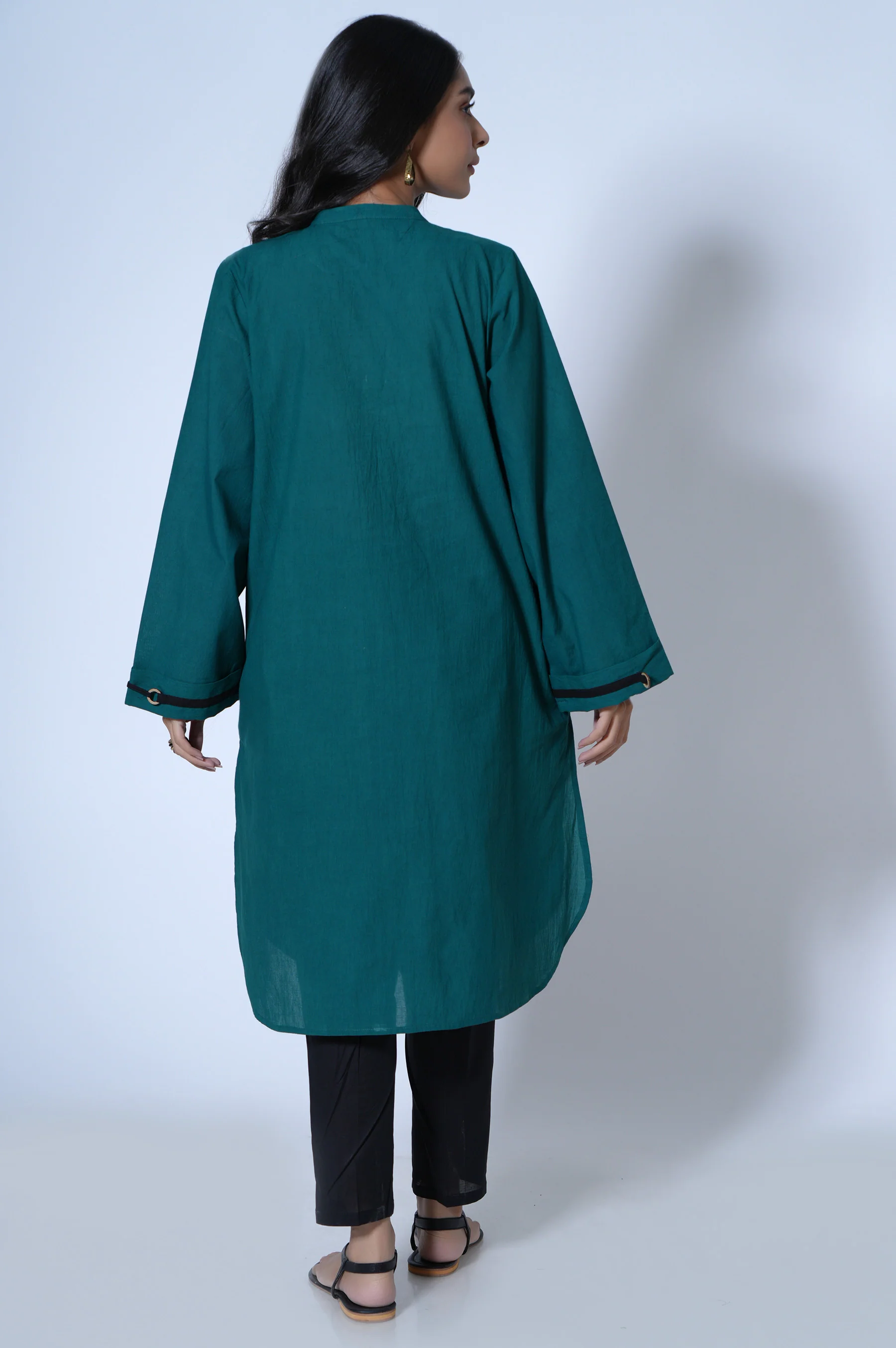 Stitched 1 Piece Stylized Cambric Shirt - Image 6