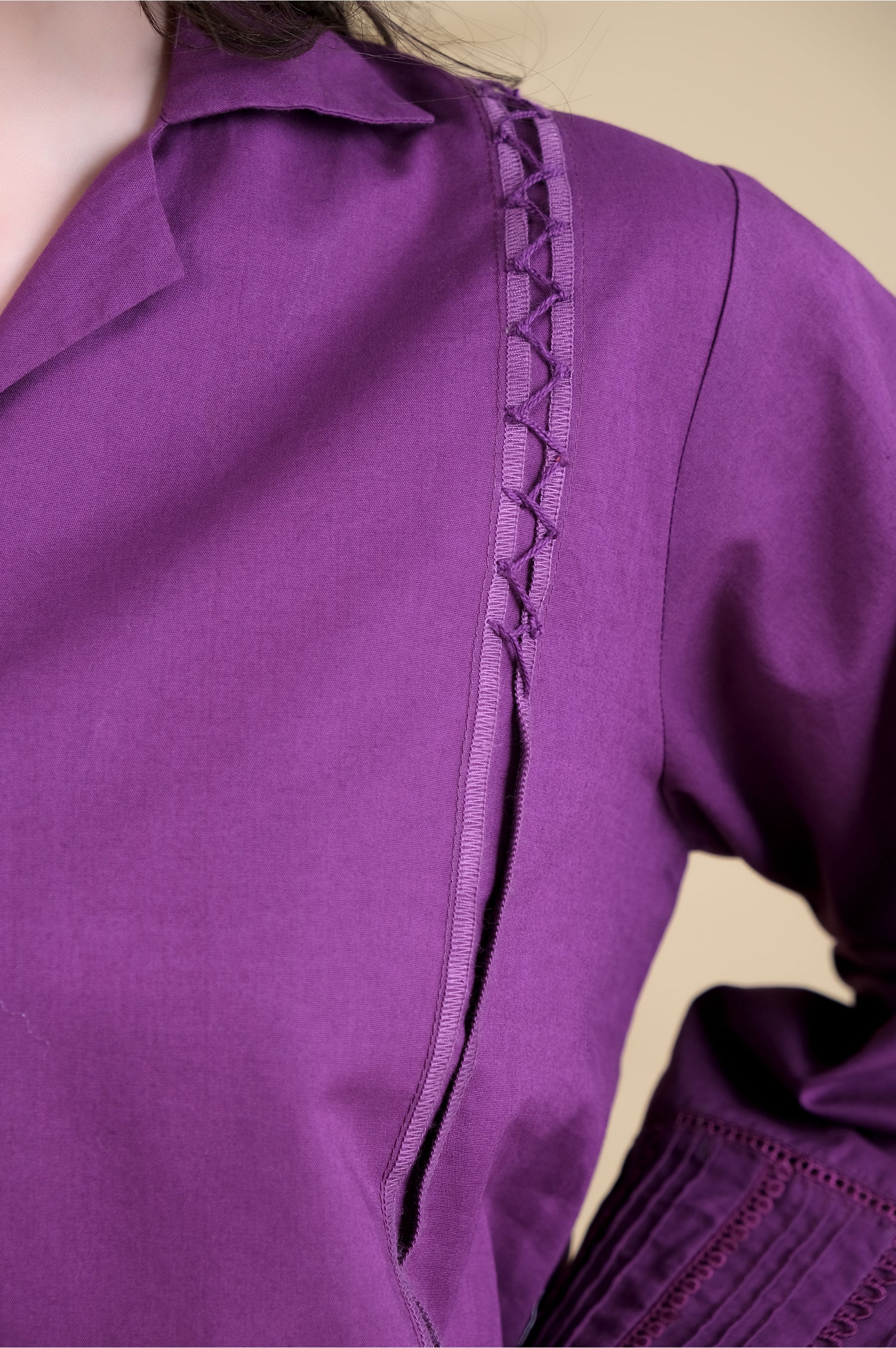 Stitched 1 piece Cambric Fusion Top - Image 5