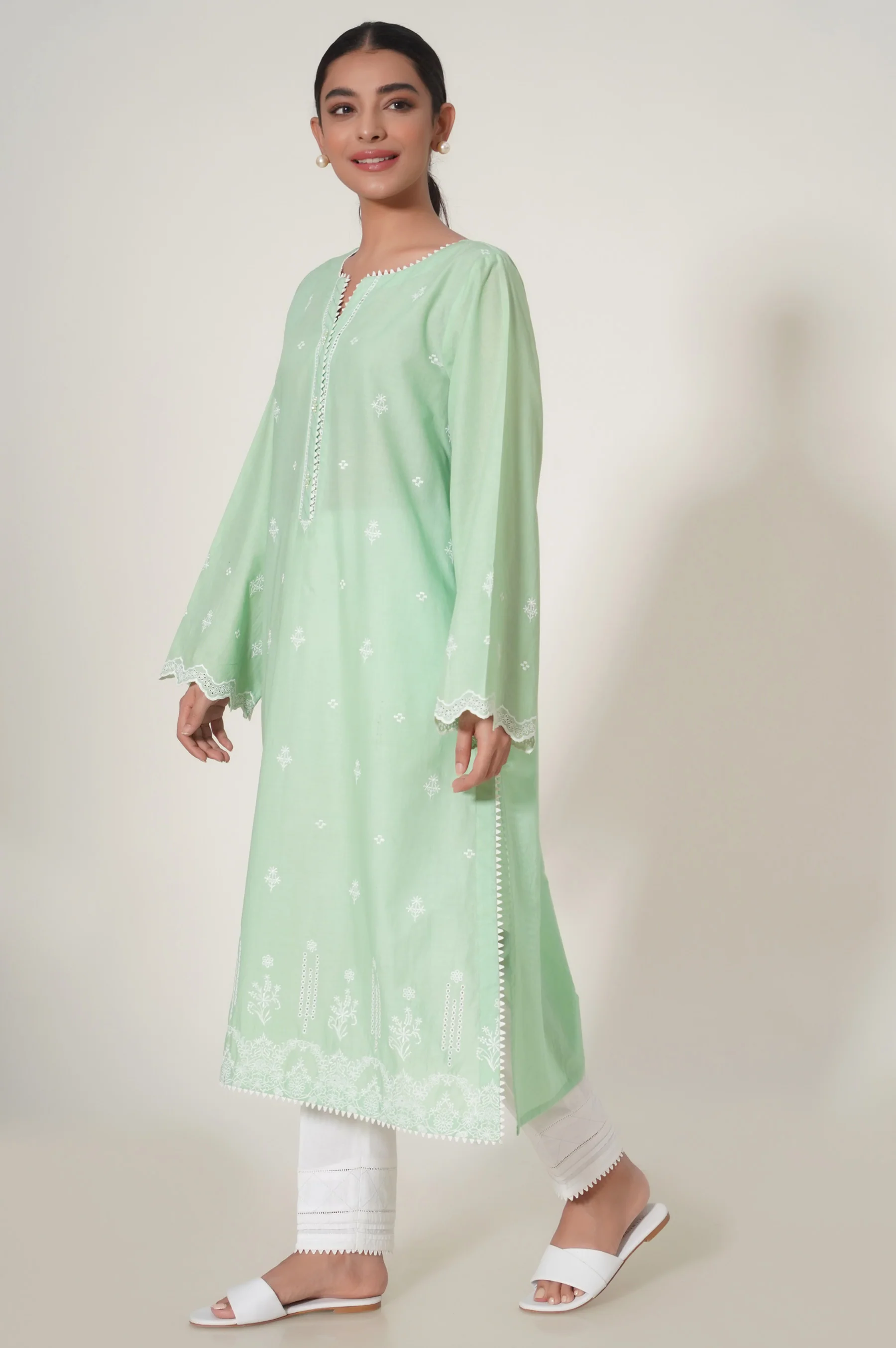 Stitched 1 Piece Cambric Shirt - Image 3
