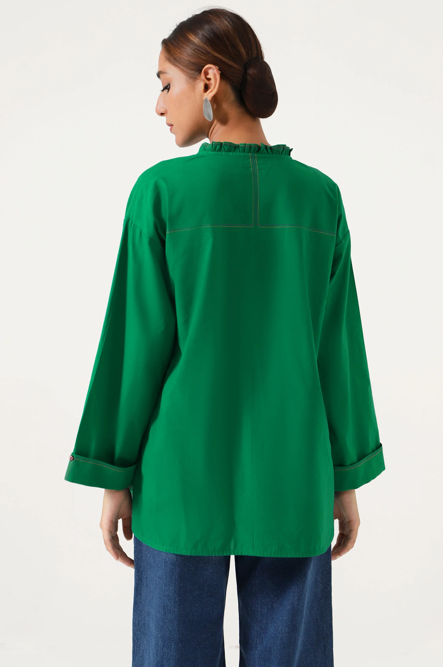 Stitched 1 piece Cambric Top - Image 3