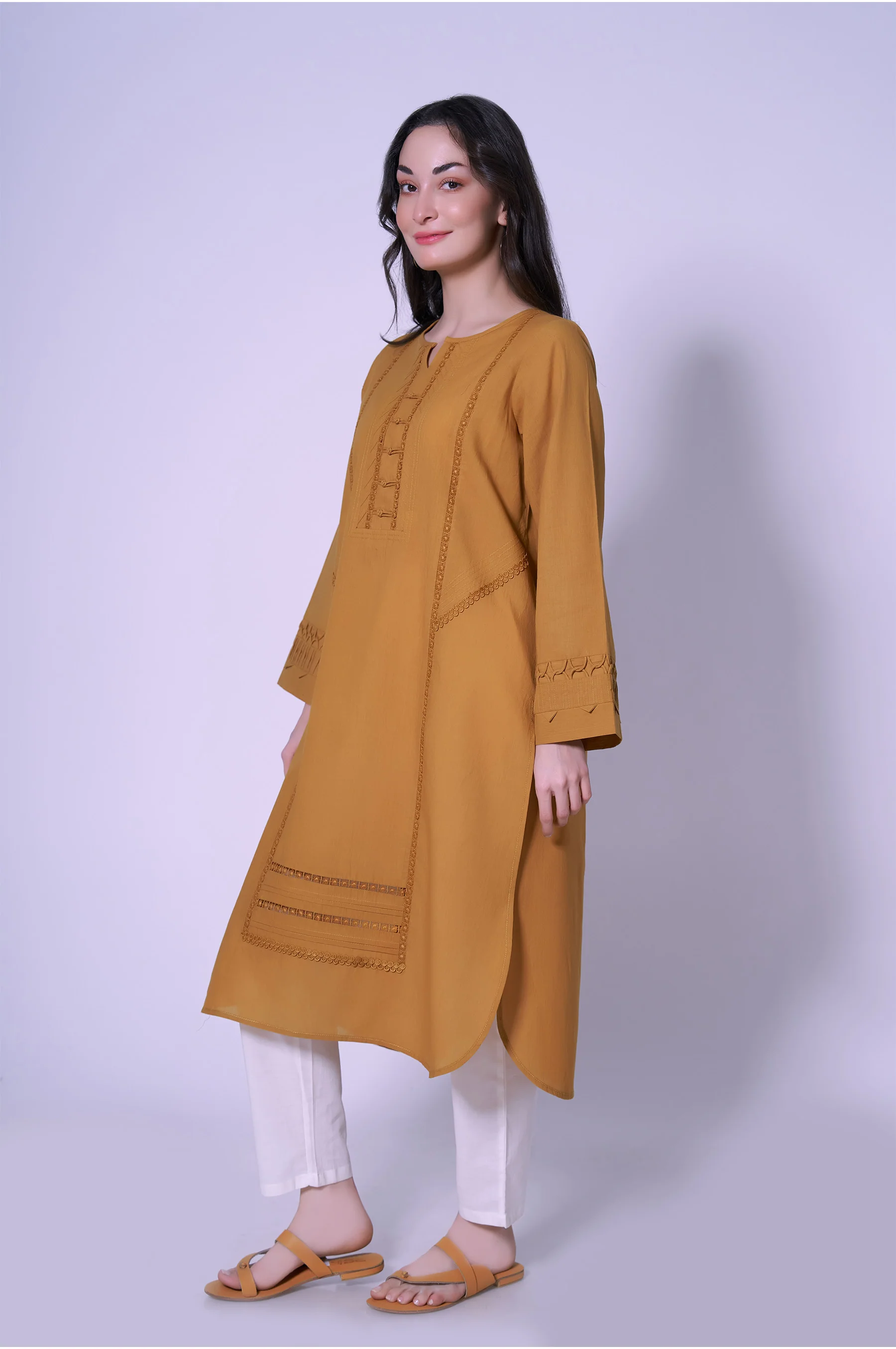 Stitched 1 Piece Stylised Cambric Shirt - Image 2