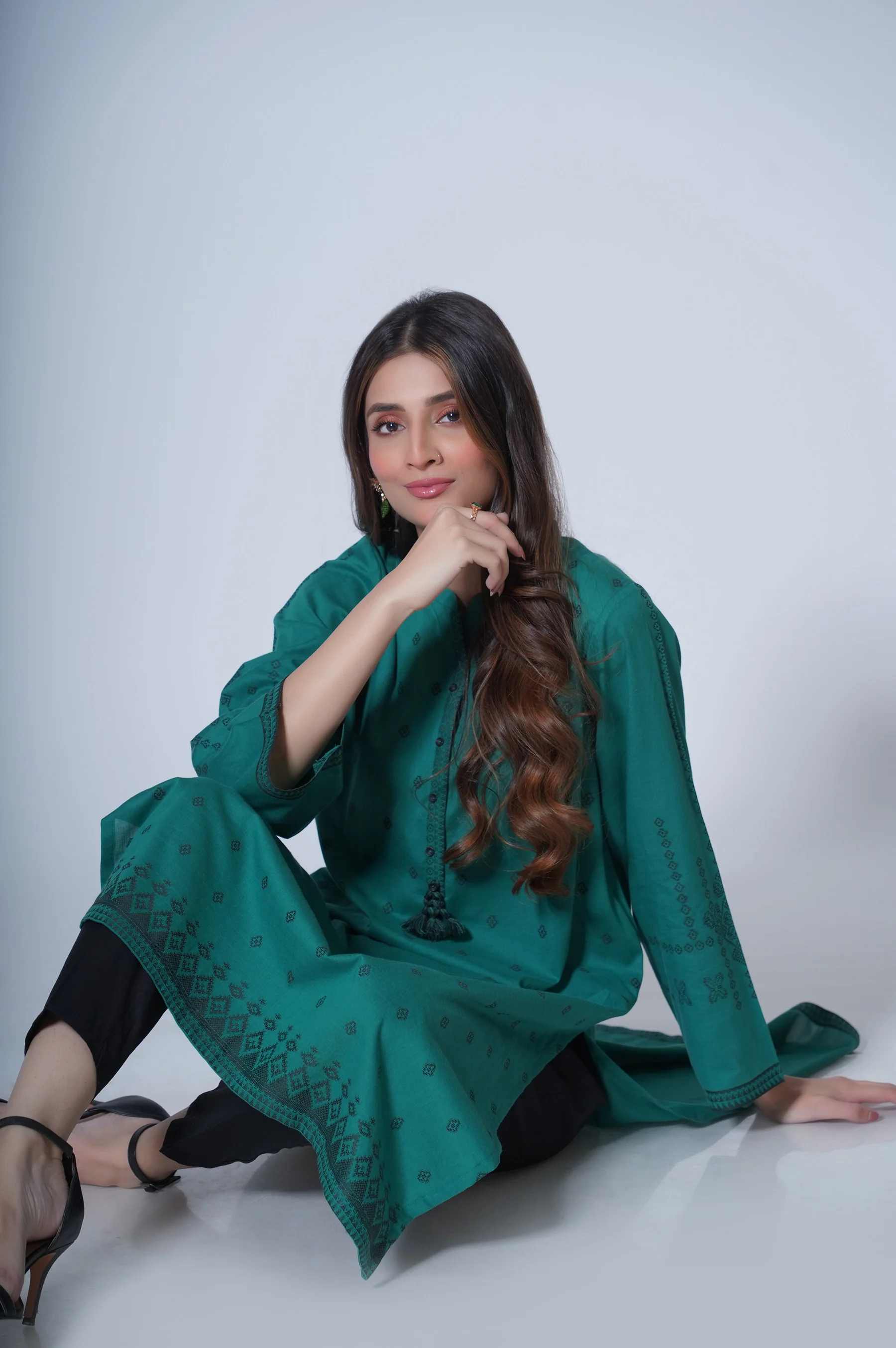 Stitched 1 Piece Jacquard Shirt - Image 2