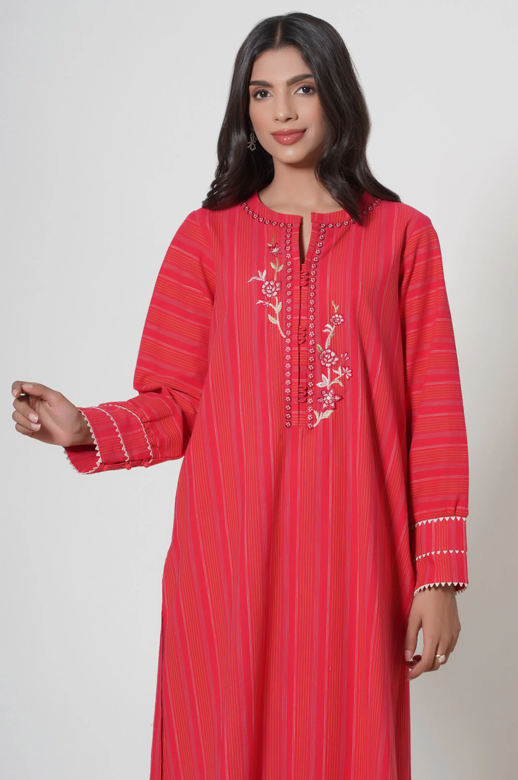 Stitched 1 Piece Yarn Dyed Shirt - Image 3