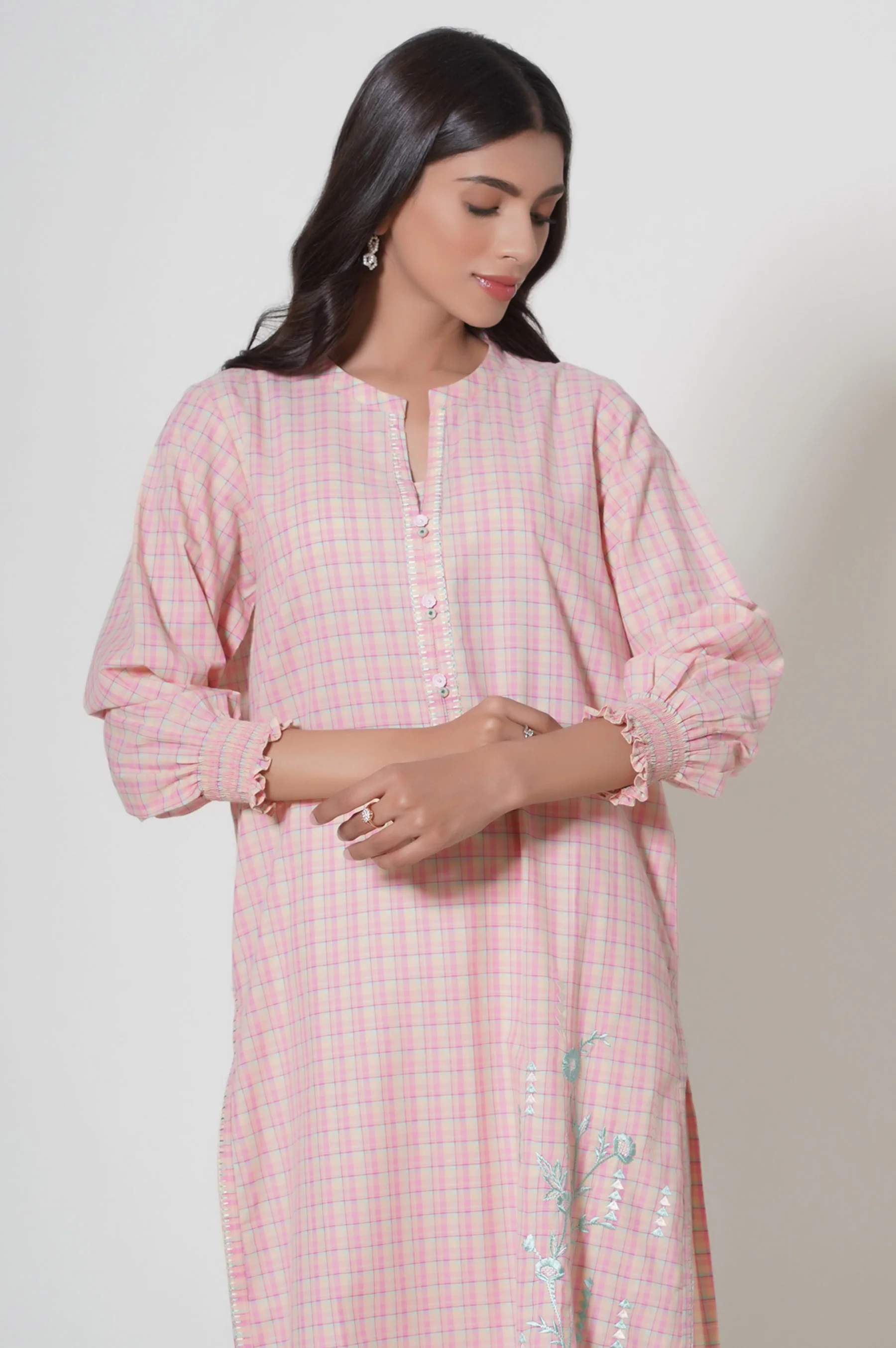 Stitched 1 Piece Yarn Dyed Shirt - Image 3