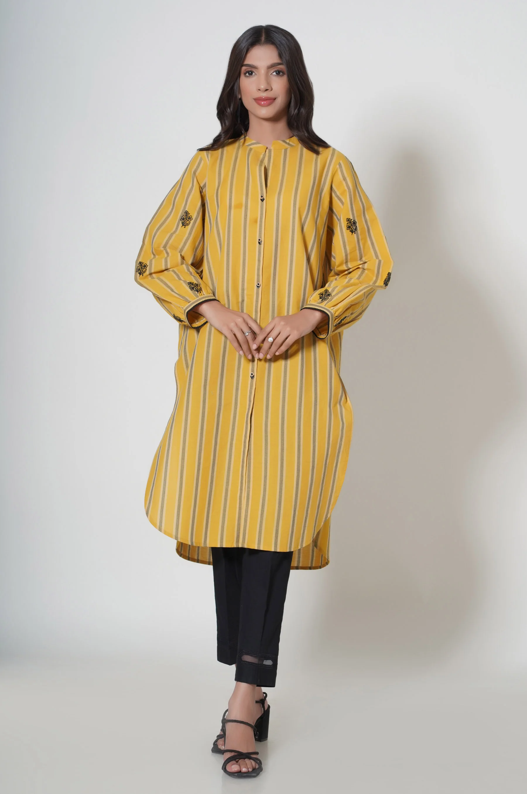 Stitched 1 Piece Yarn Dyed Shirt - Image 6