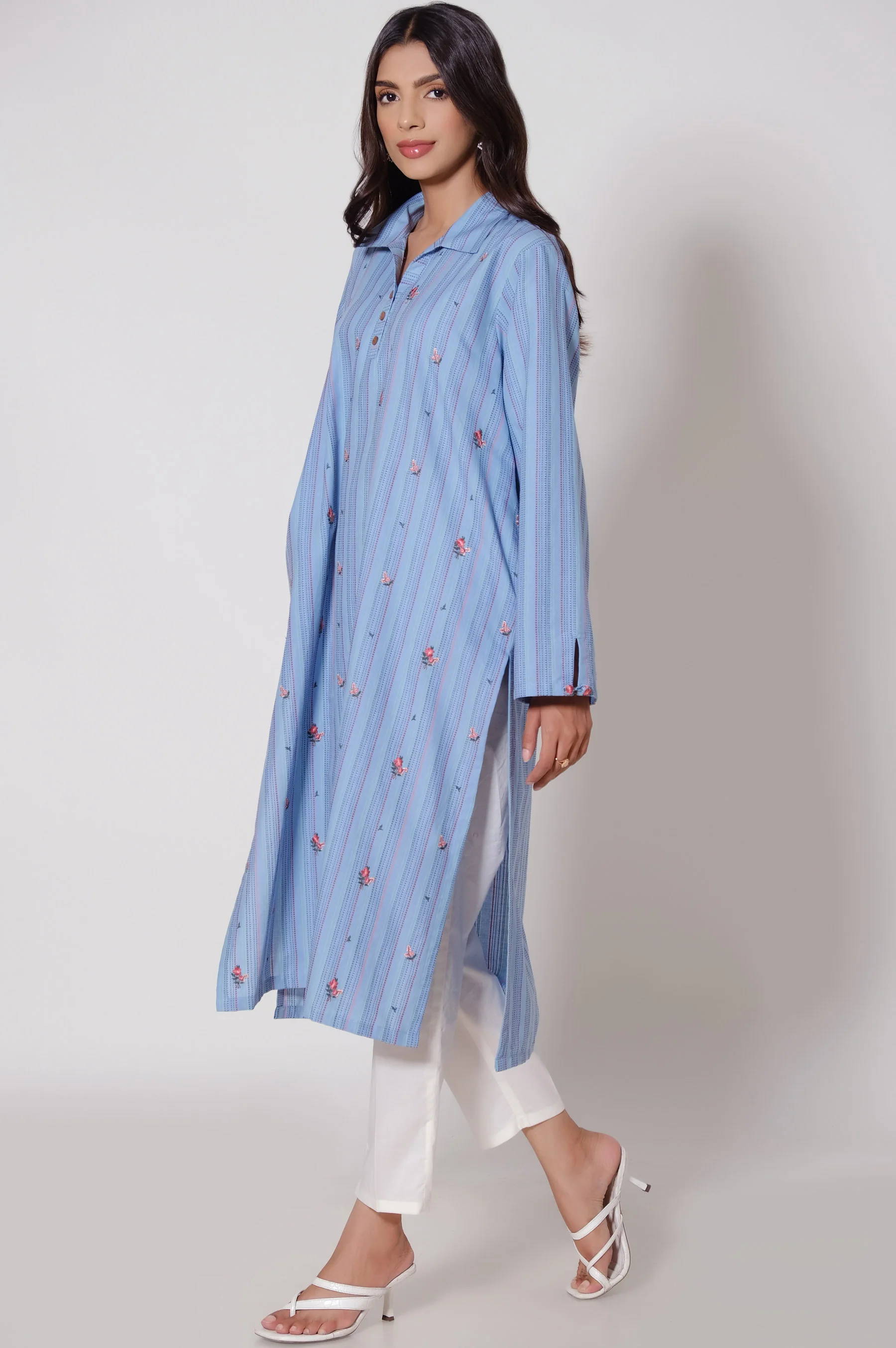 Stitched 1 Piece Yarn Dyed Shirt - Image 4