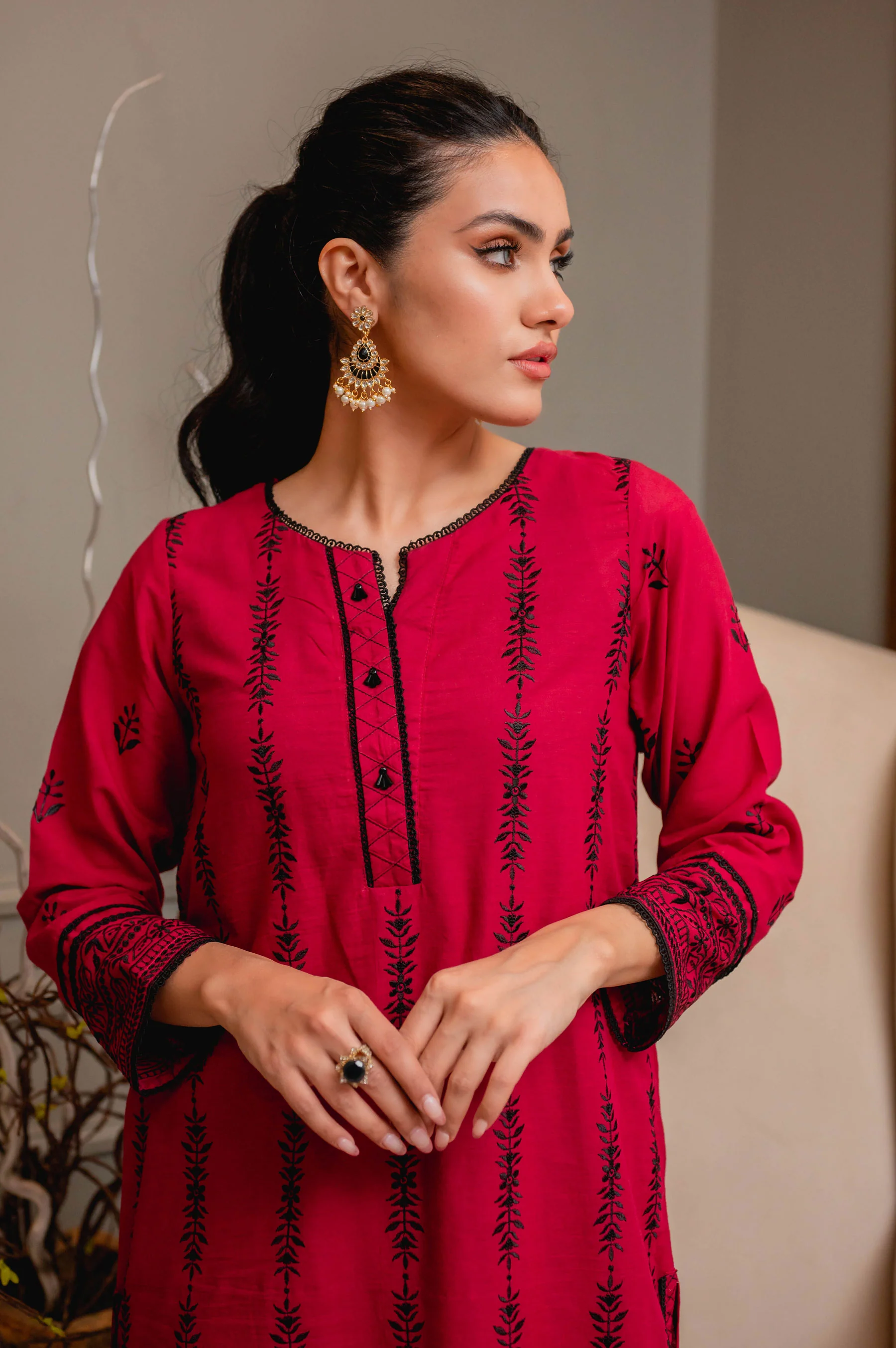 Stitched 1 Piece Chikankari Lawn Shirt - Image 3