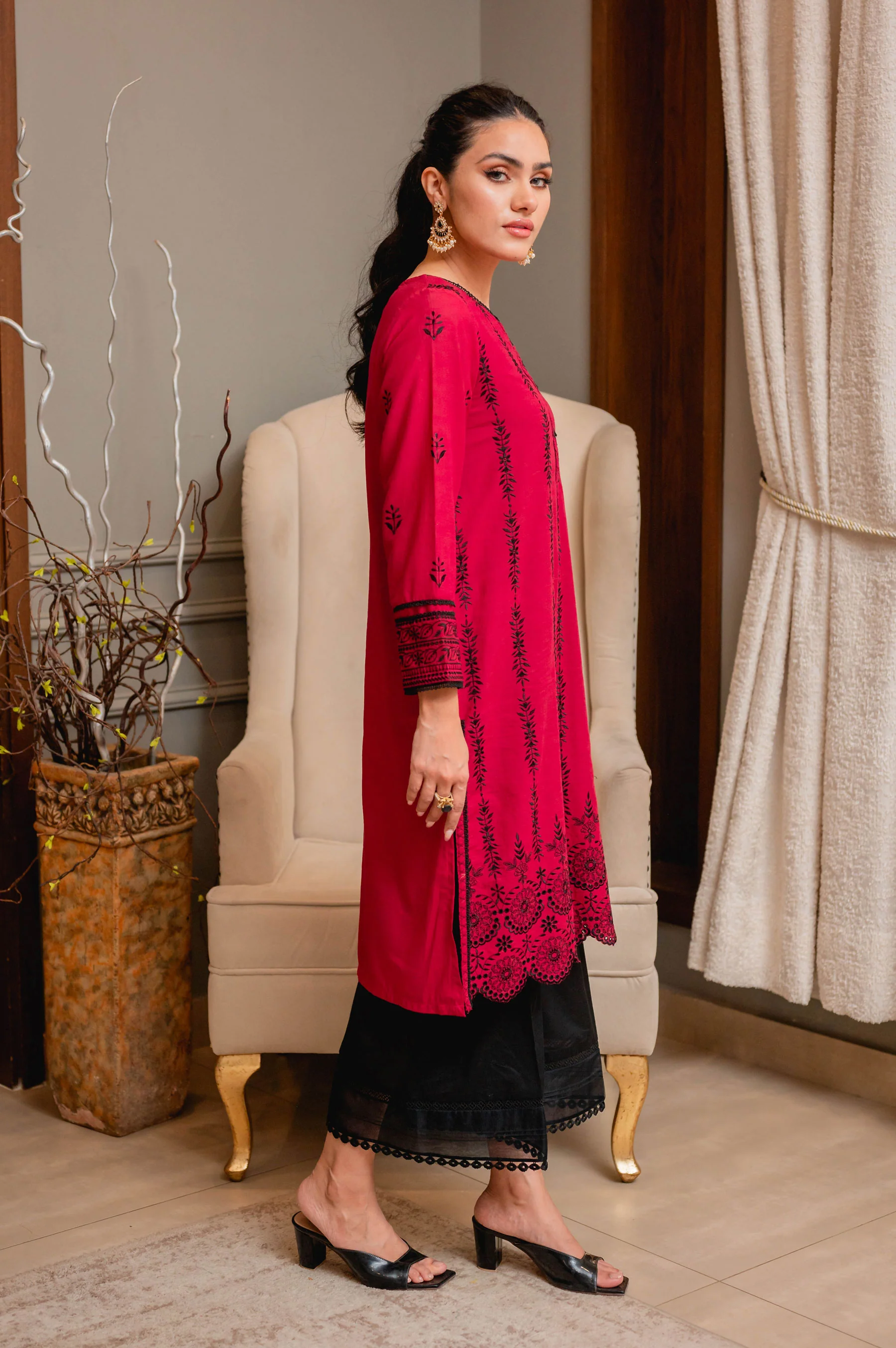 Stitched 1 Piece Chikankari Lawn Shirt - Image 4