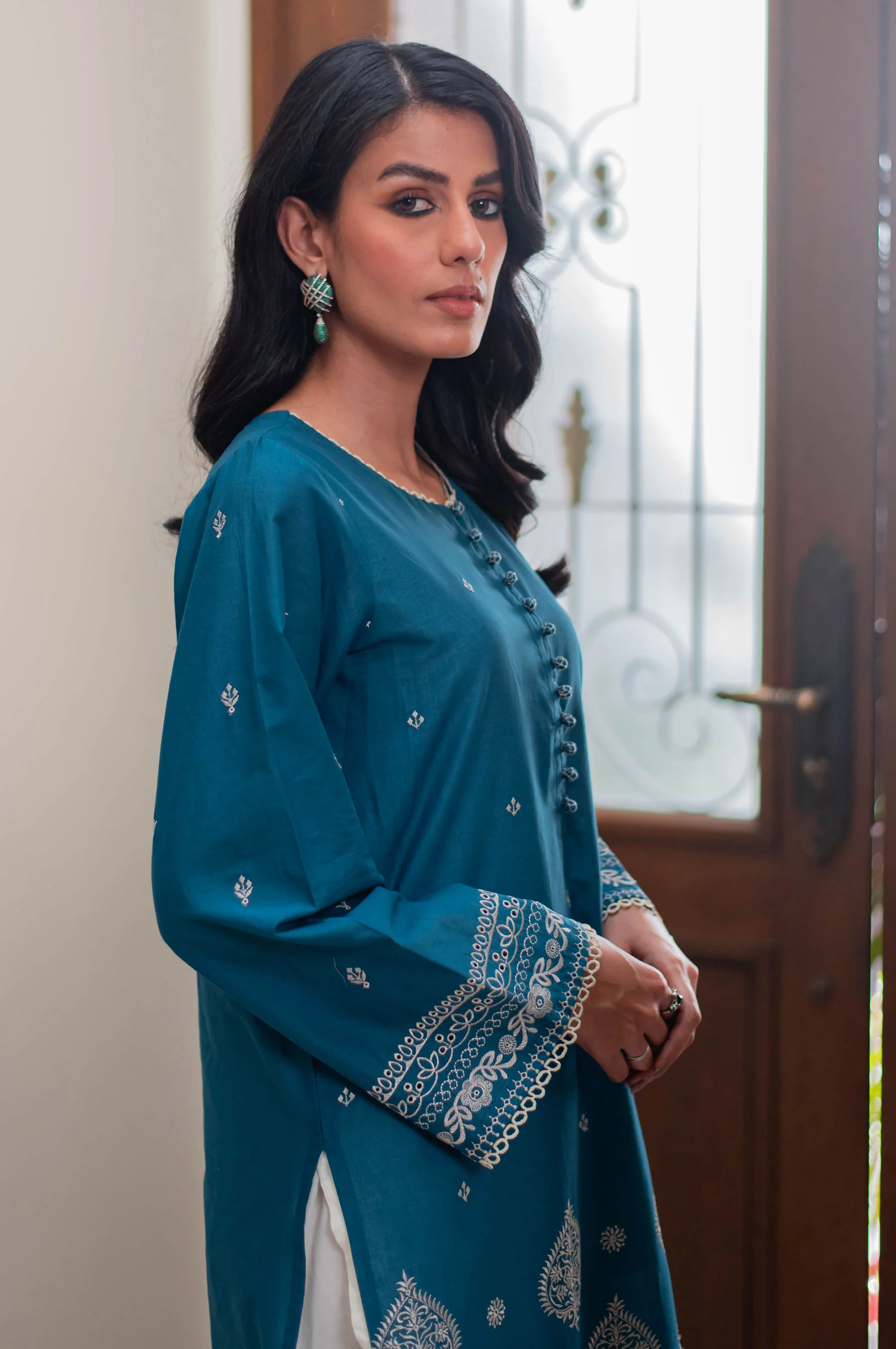 Stitched 1 Piece Chikankari Lawn Shirt - Image 5