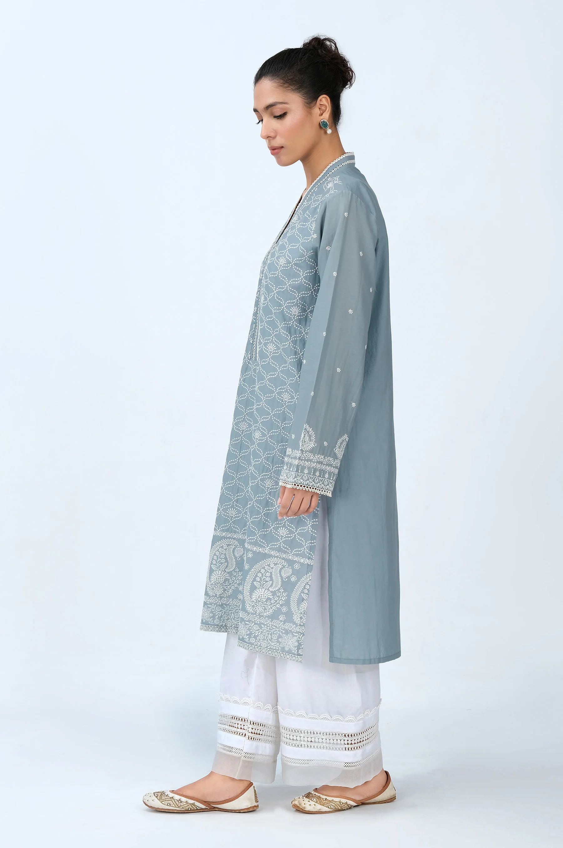 Stitched 1 Piece Chikankari Lawn Shirt - Image 2