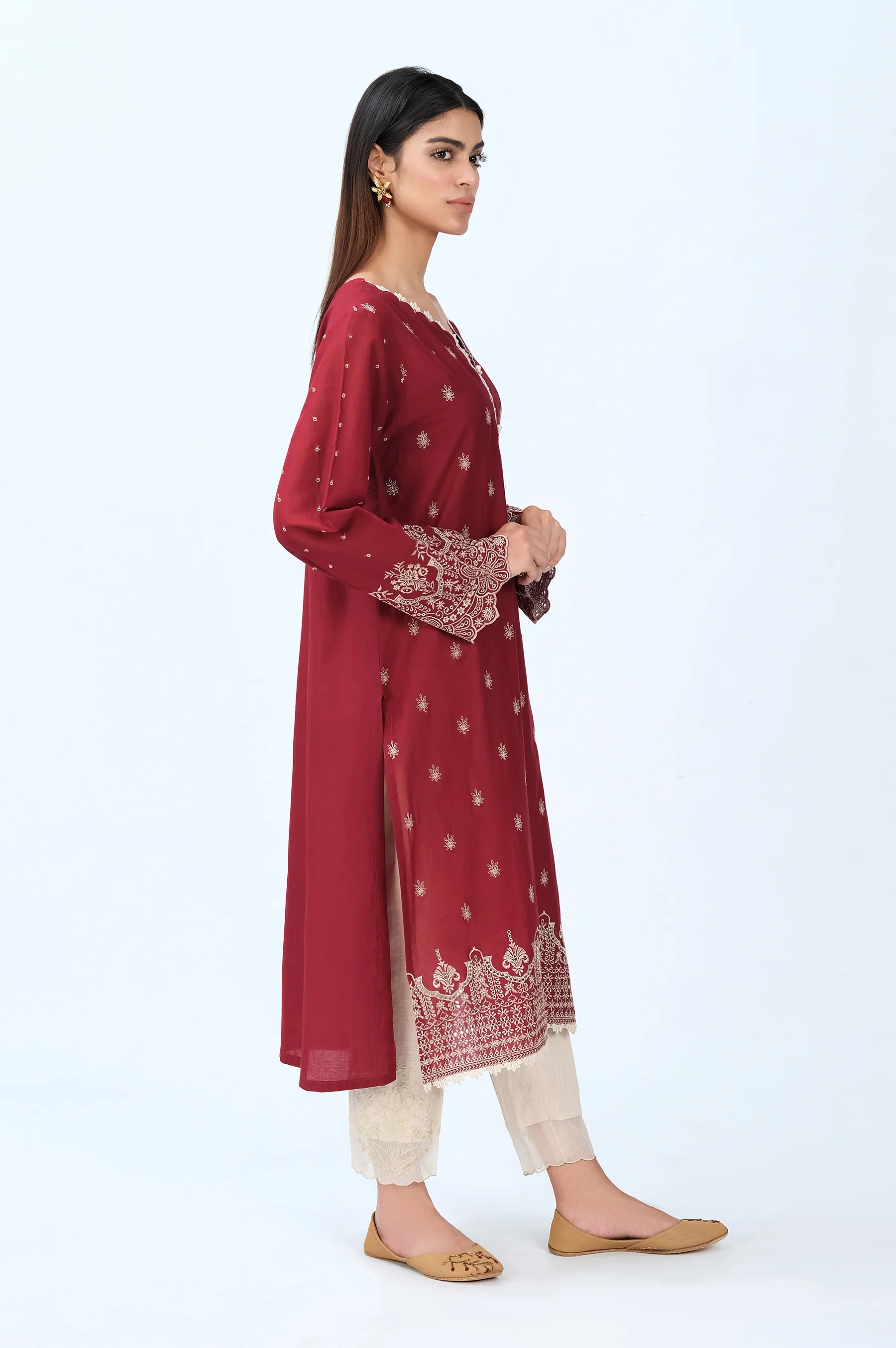 Stitched 1 Piece Chikankari Lawn Shirt - Image 2