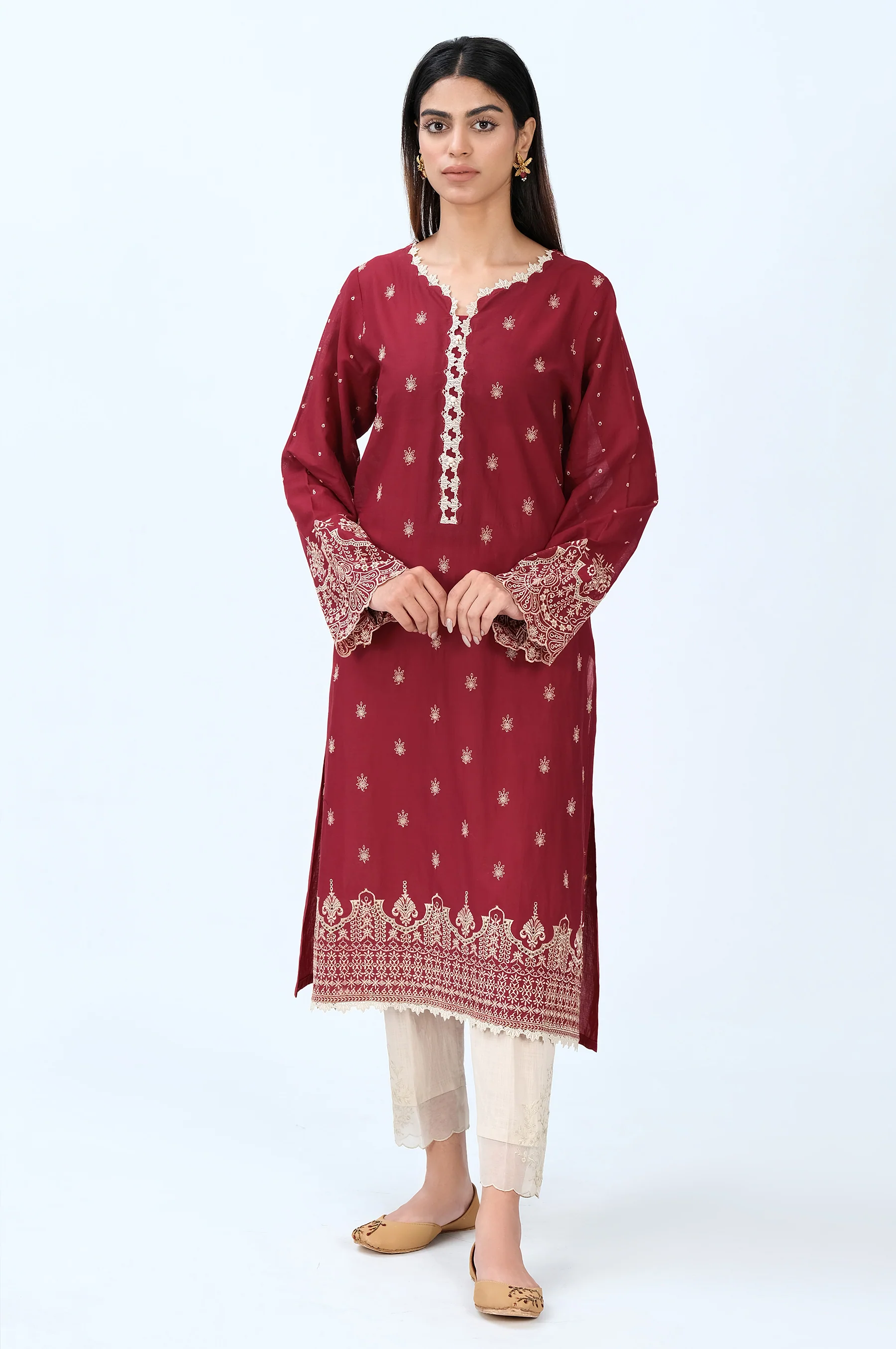 Stitched 1 Piece Chikankari Lawn Shirt - Image 5
