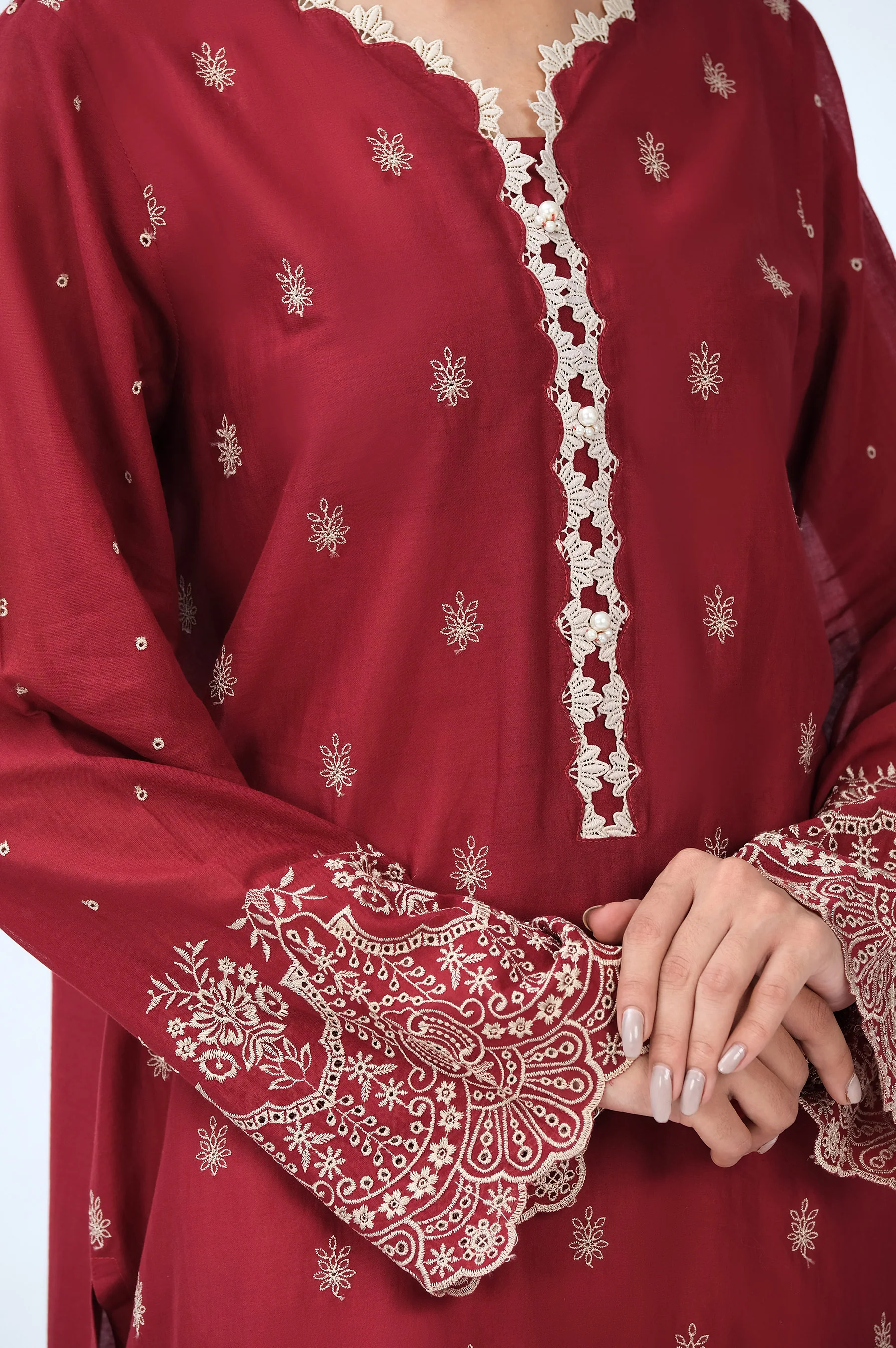 Stitched 1 Piece Chikankari Lawn Shirt - Image 6