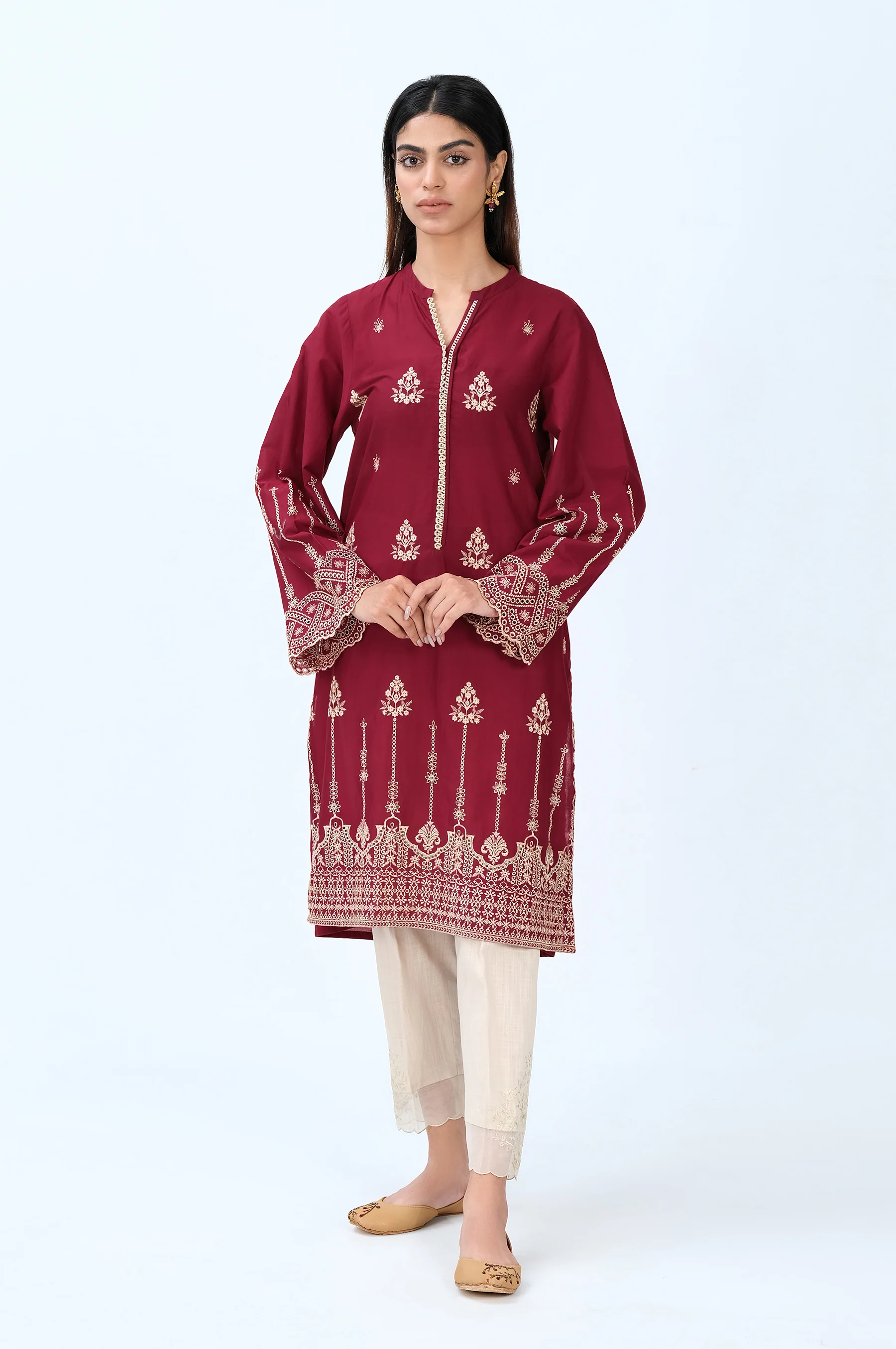 Stitched 1 Piece Chikankari Lawn Shirt