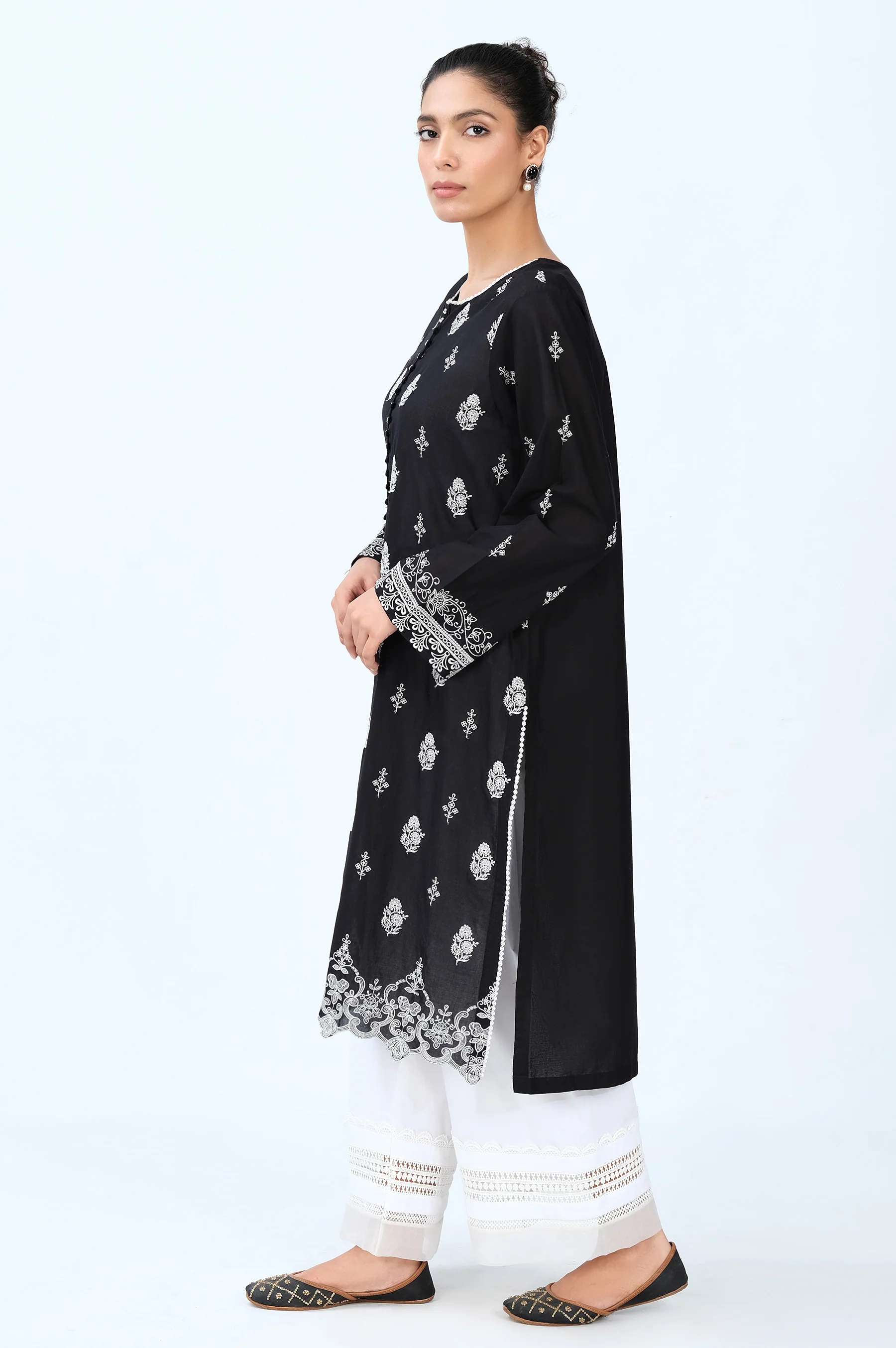 Stitched 1 Piece Chikankari Lawn Shirt - Image 2
