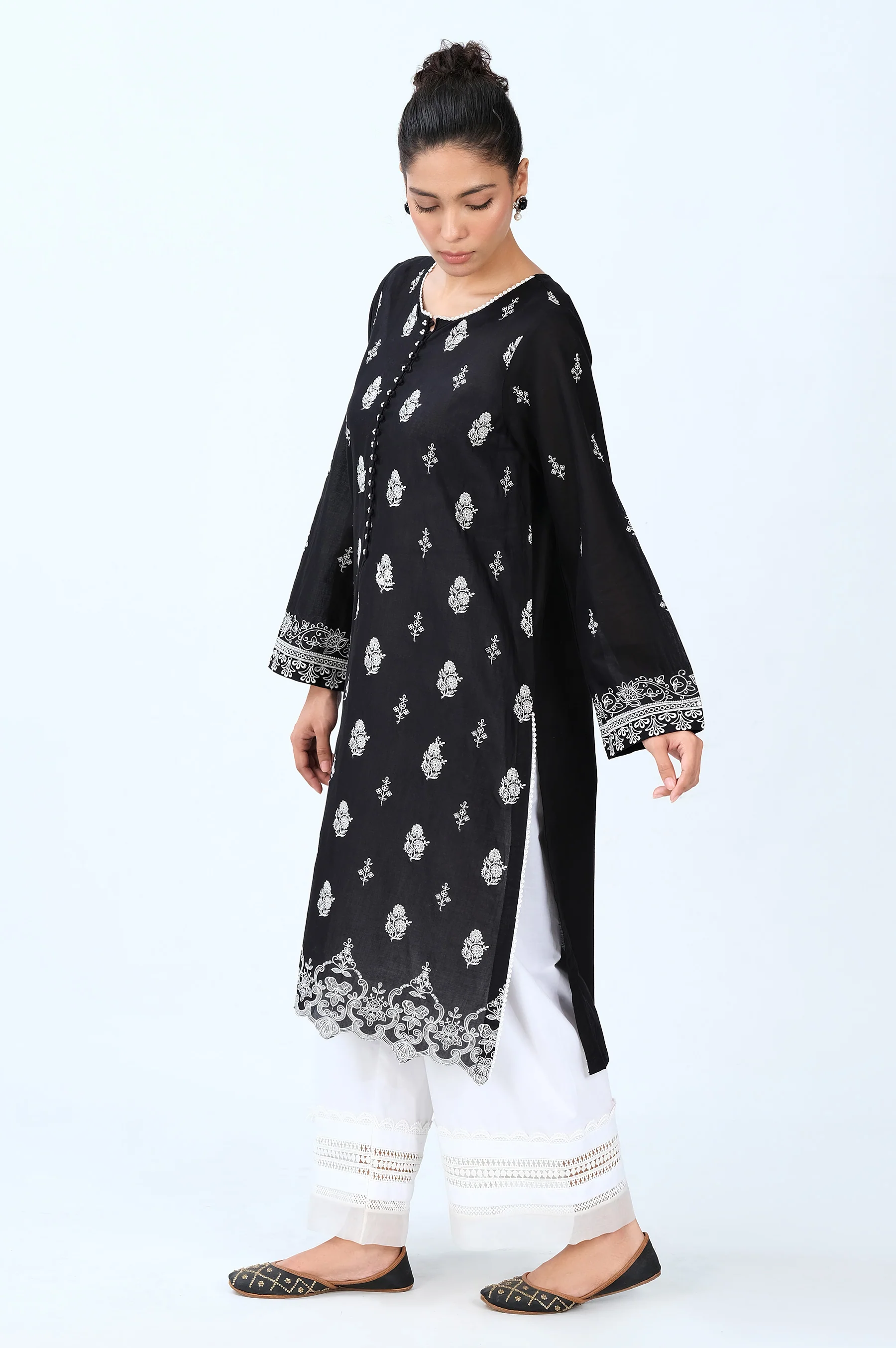Stitched 1 Piece Chikankari Lawn Shirt - Image 3