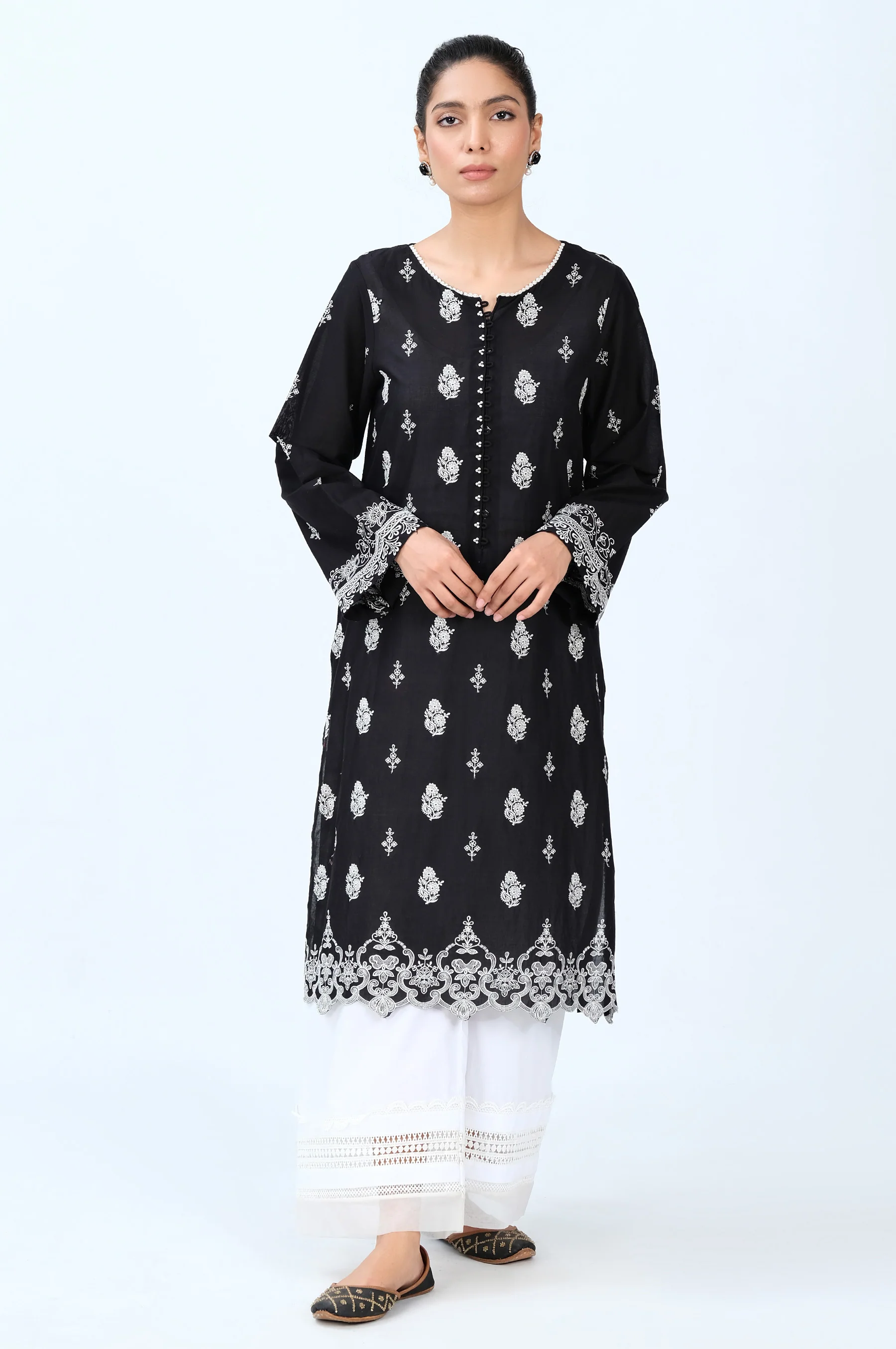 Stitched 1 Piece Chikankari Lawn Shirt - Image 6