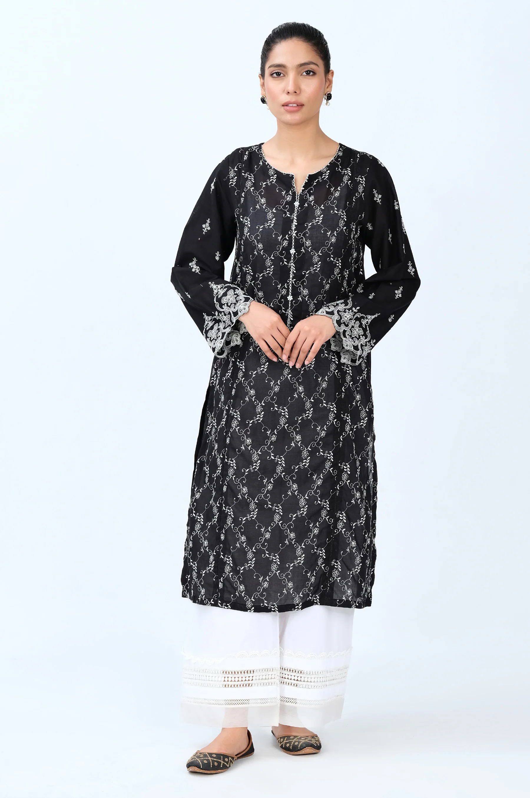 Stitched 1 Piece Chikankari Lawn Shirt - Image 2