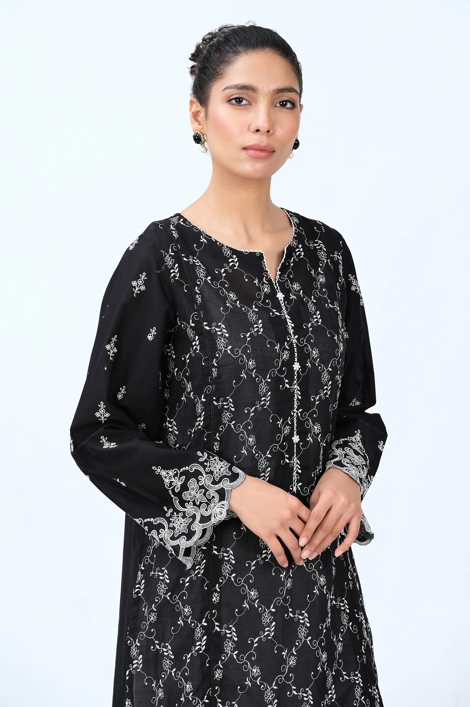 Stitched 1 Piece Chikankari Lawn Shirt - Image 3