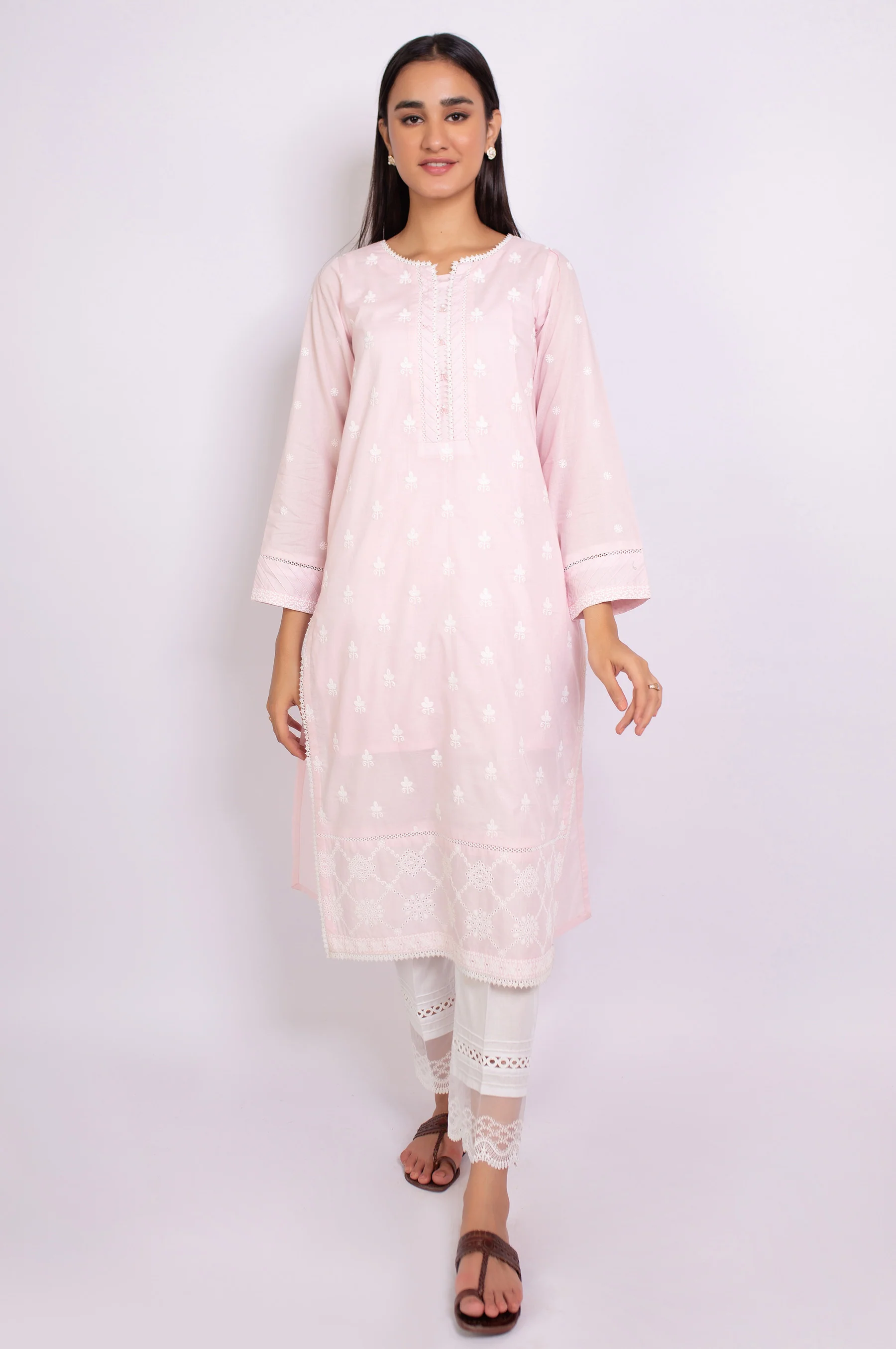 Stitched 1 Piece Chikankari Shirt - Image 2