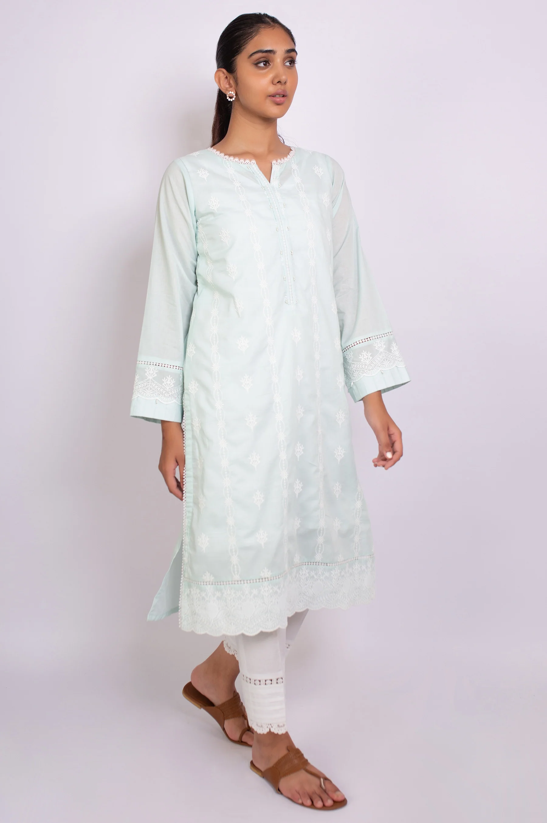 Stitched 1 Piece Chikankari Shirt - Image 2