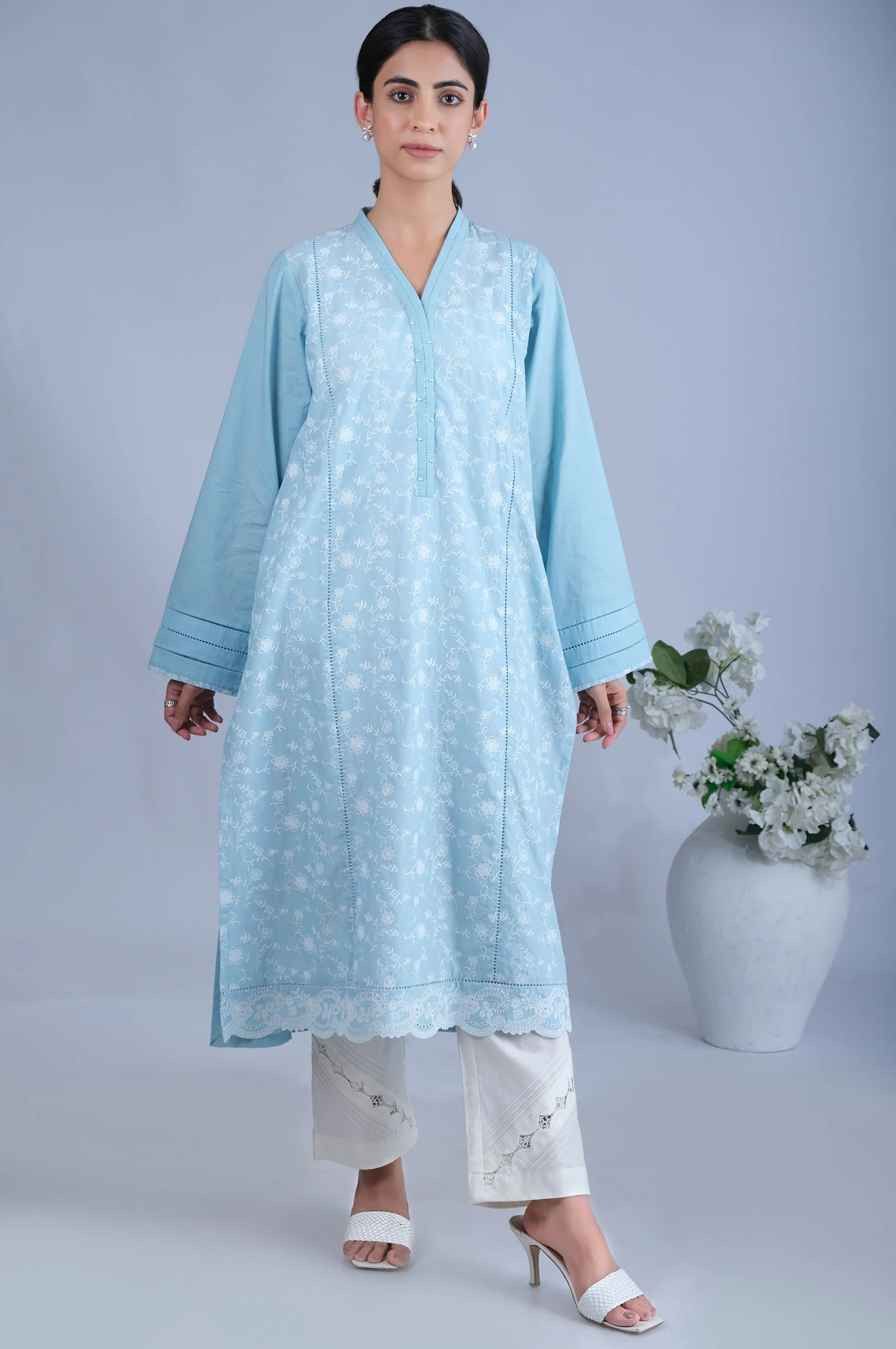 Stitched 1 Piece Chikankari Shirt