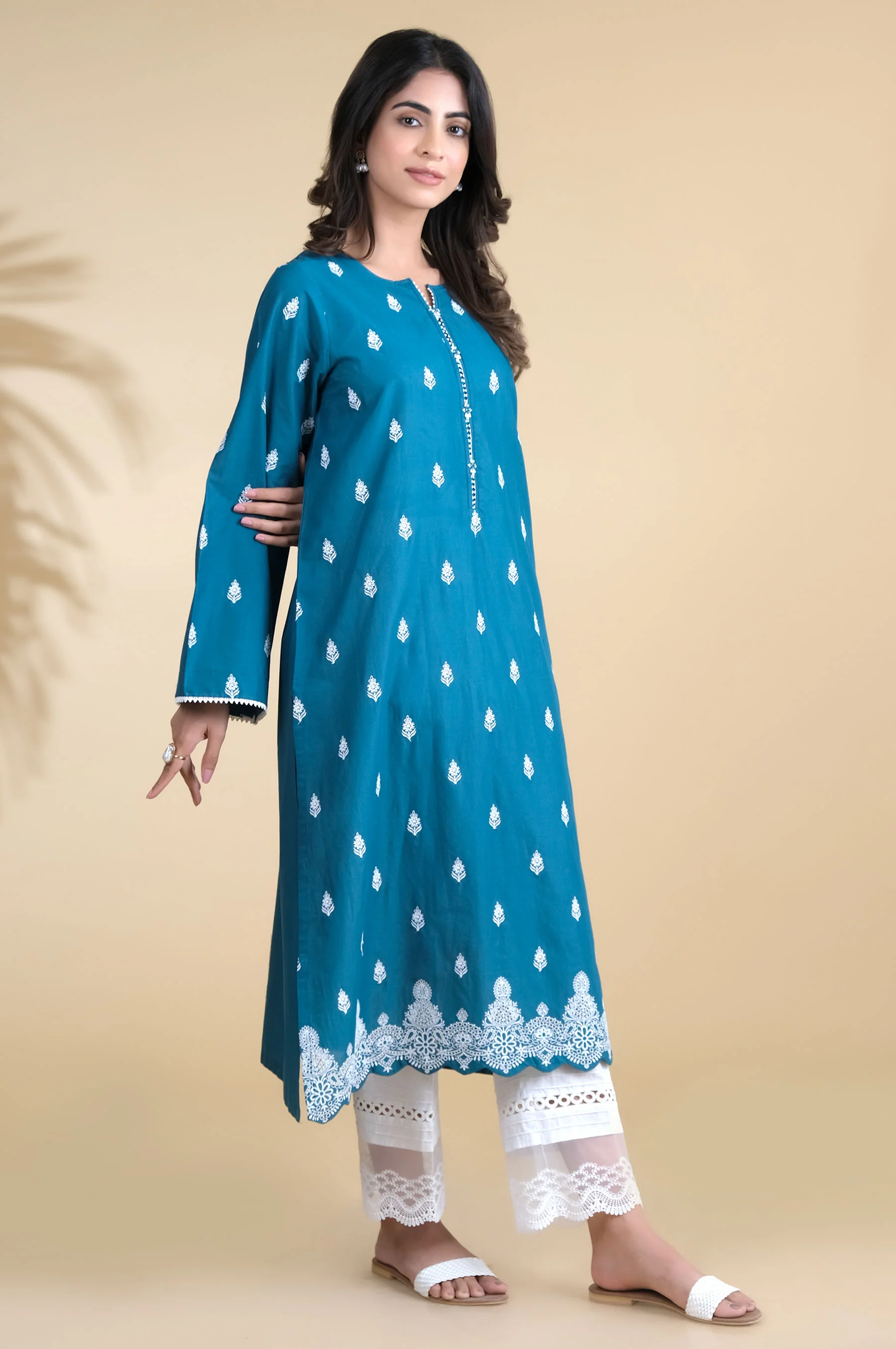 Stitched 1 Piece Chikankari Shirt - Image 2