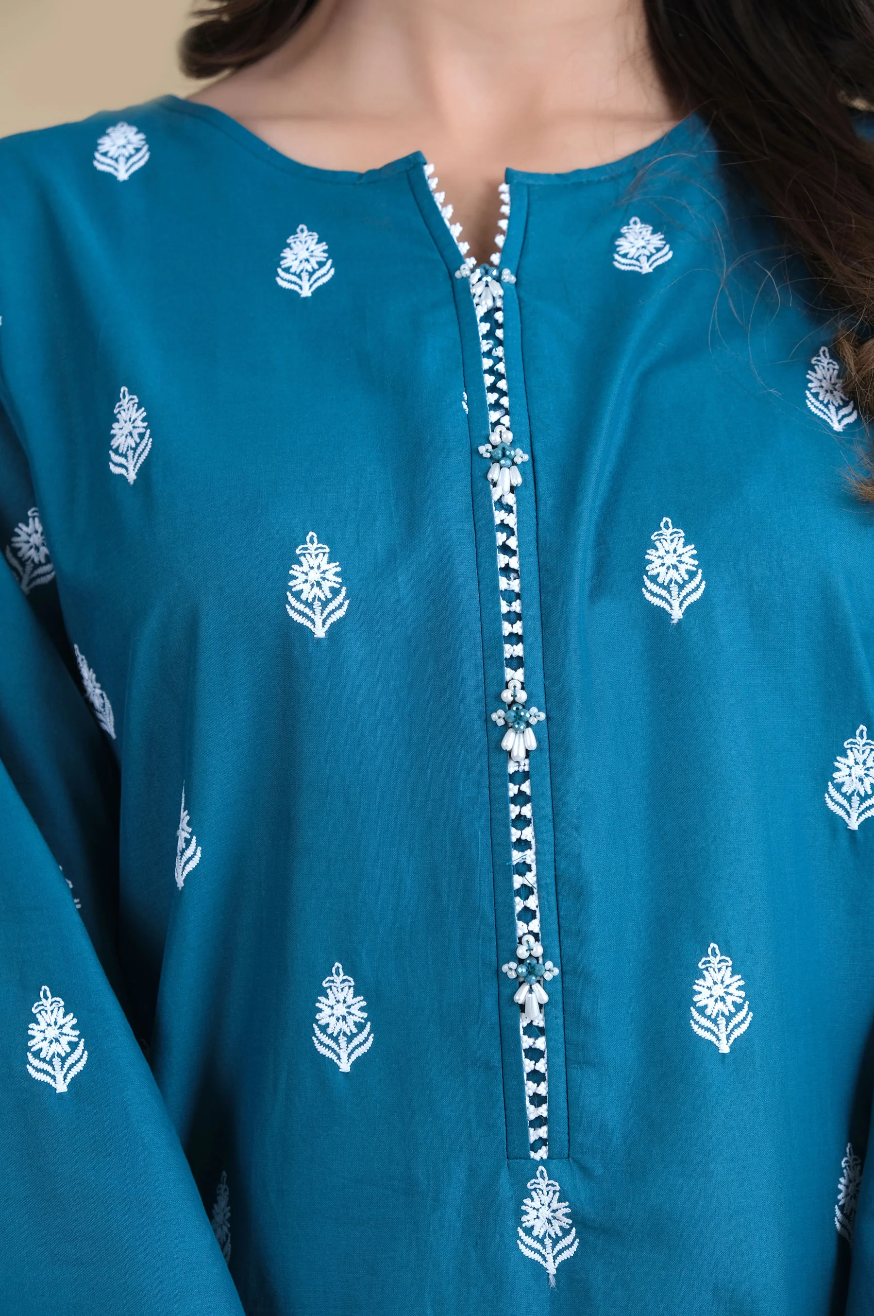 Stitched 1 Piece Chikankari Shirt - Image 6