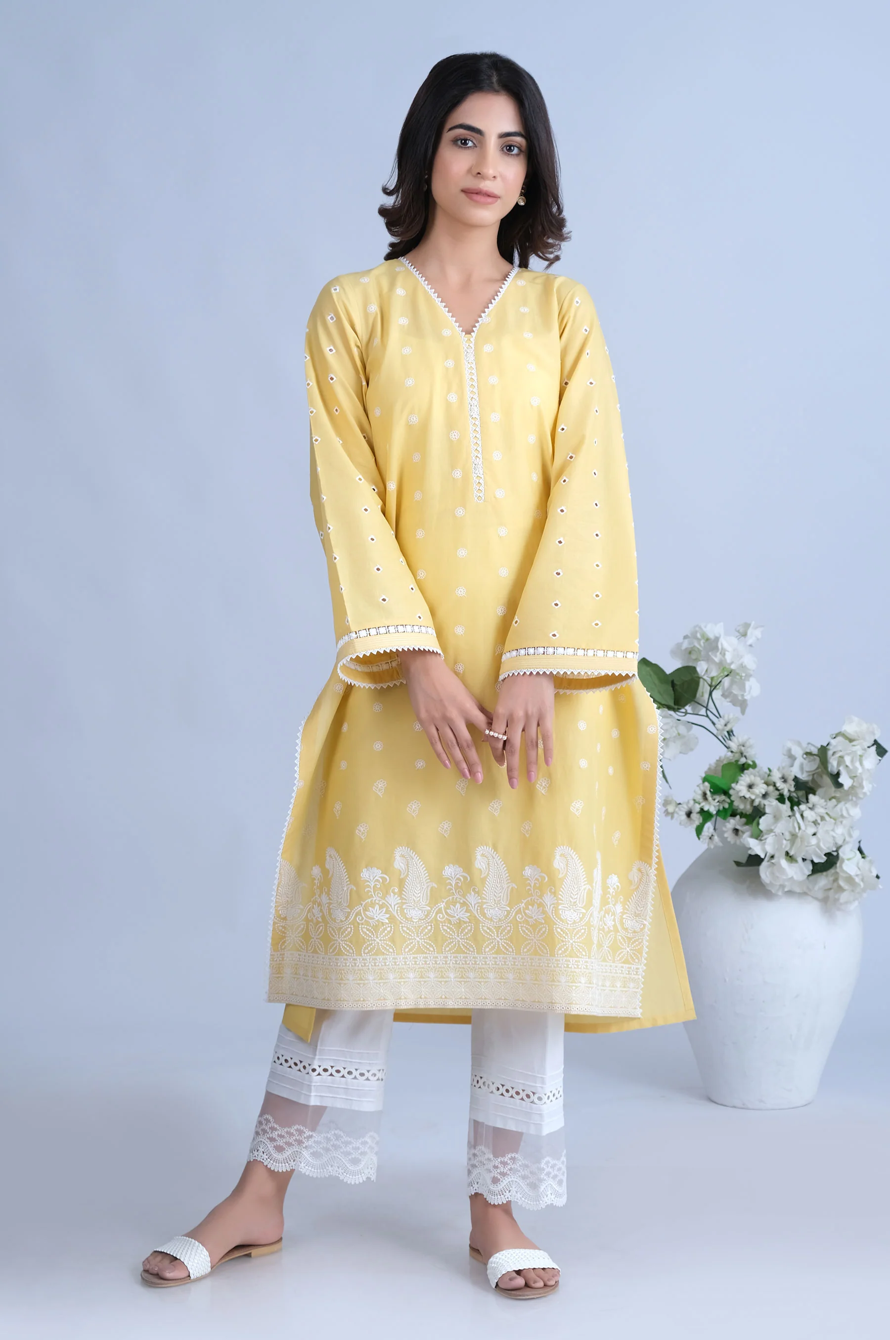 Stitched 1 Piece Chikankari Lawn Shirt - Image 6