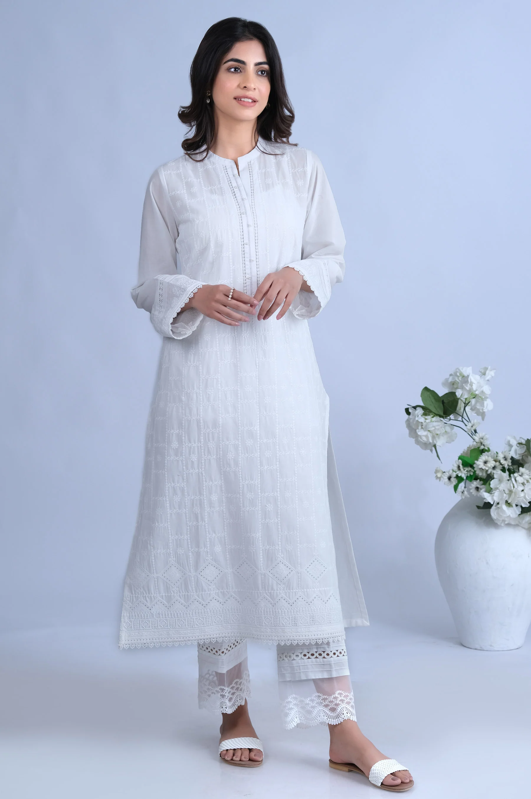 Stitched 1 Piece Chikankari Shirt - Image 2