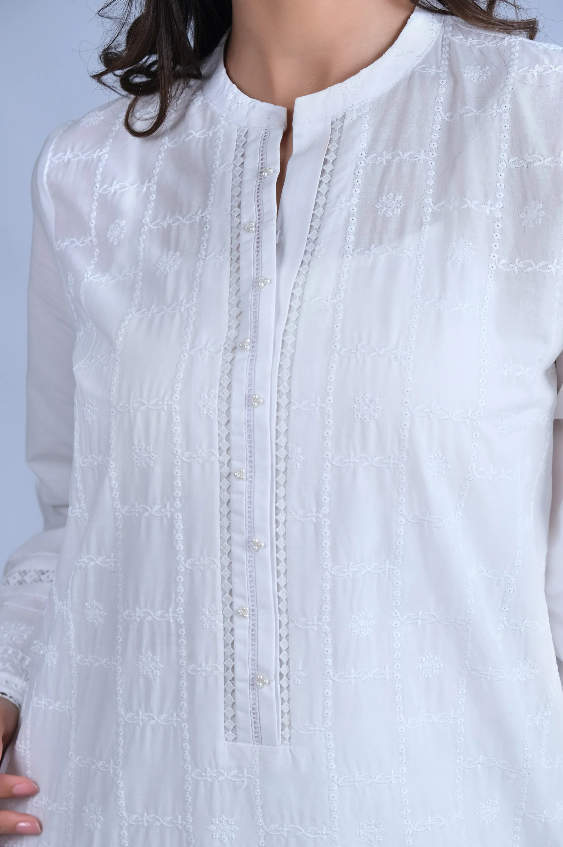 Stitched 1 Piece Chikankari Shirt - Image 5