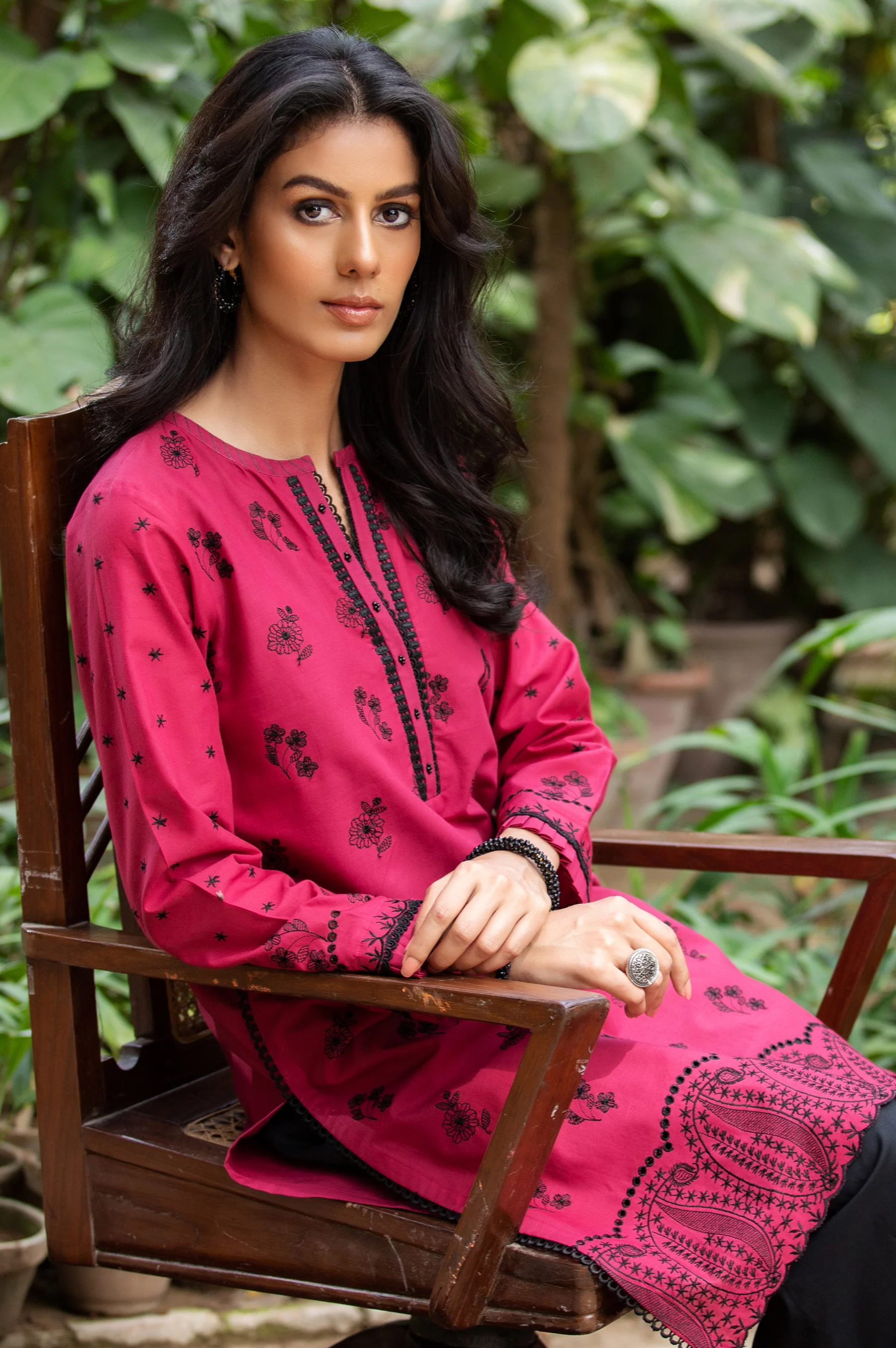 Stitched 1 Piece Chikankari Cambric Shirt - Image 4