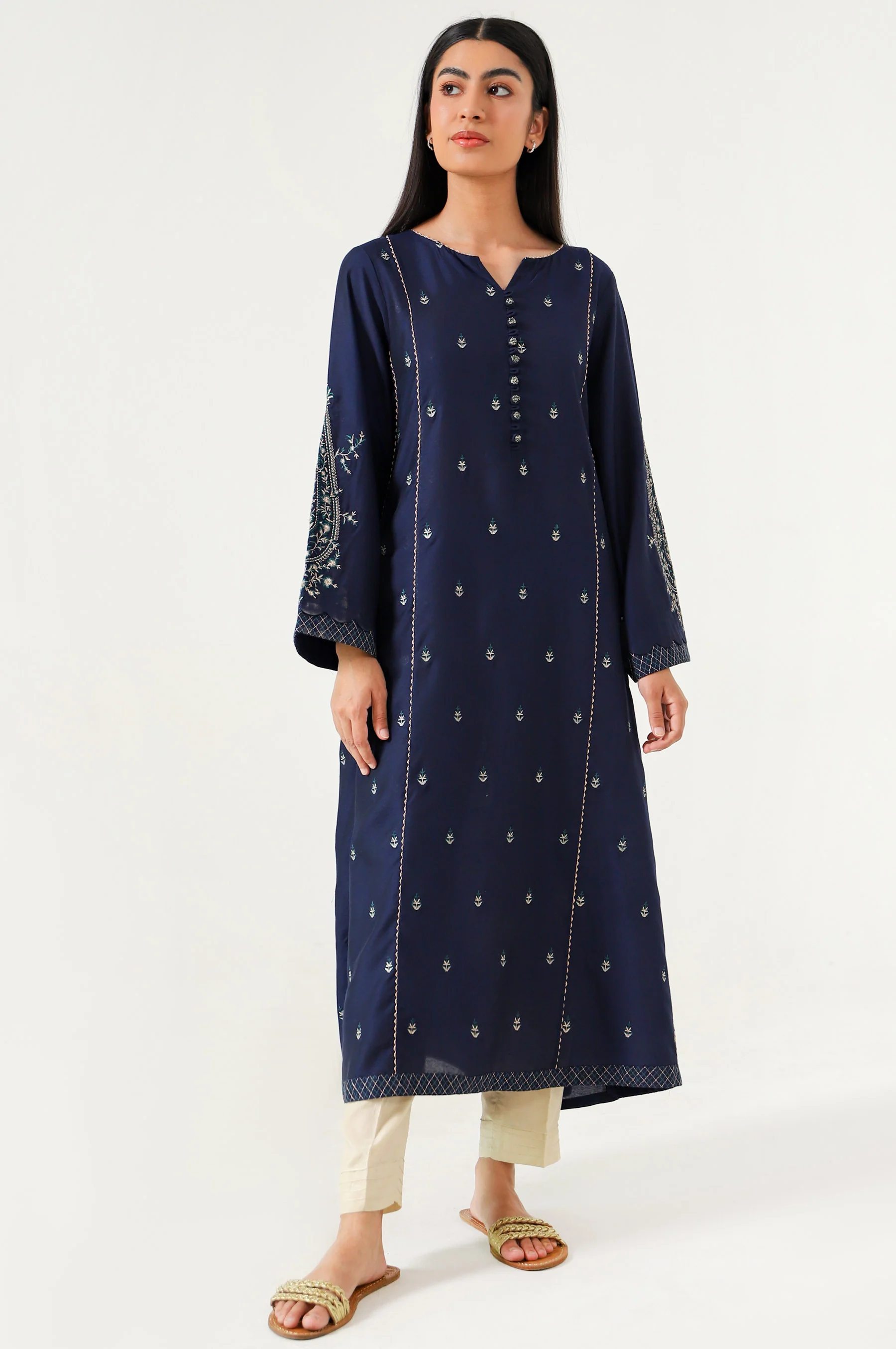Stitched 1 Piece Cotton Silk Shirt
