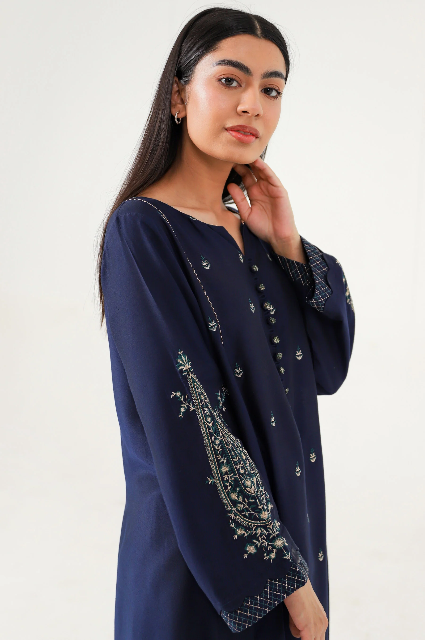 Stitched 1 Piece Cotton Silk Shirt - Image 4