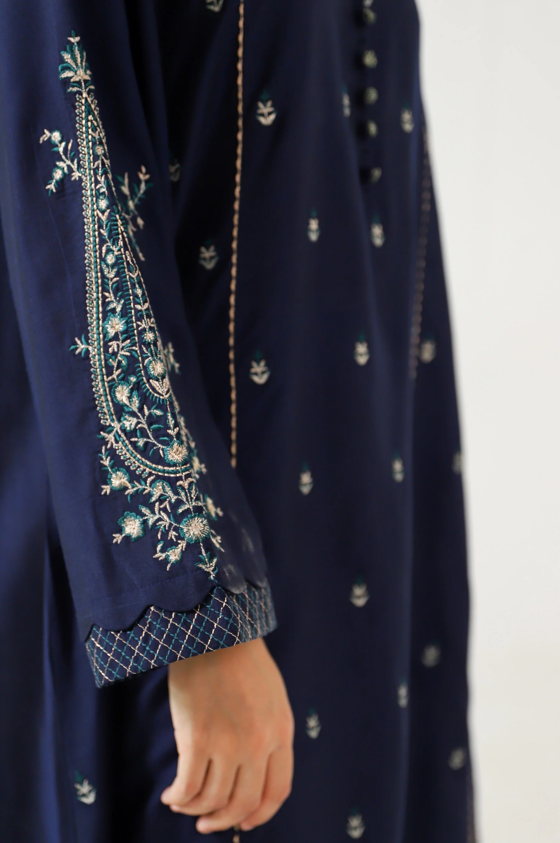 Stitched 1 Piece Cotton Silk Shirt - Image 6