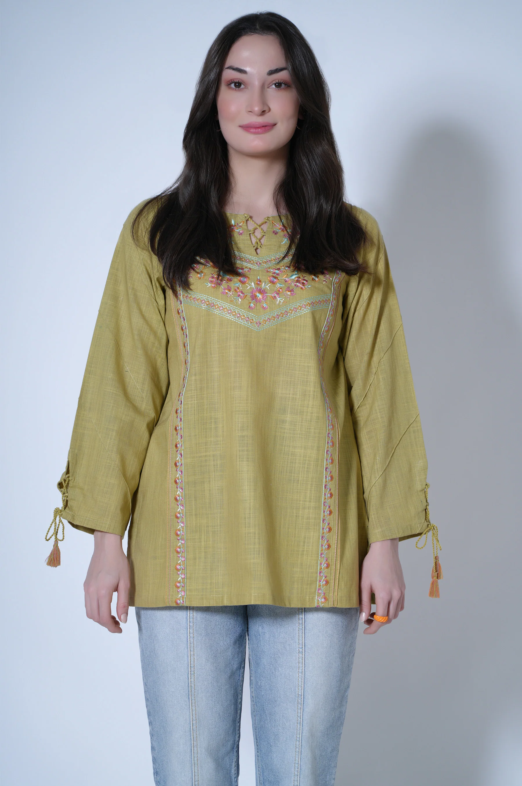 Stitched 1 Piece Cotton Slub Top - Image 3