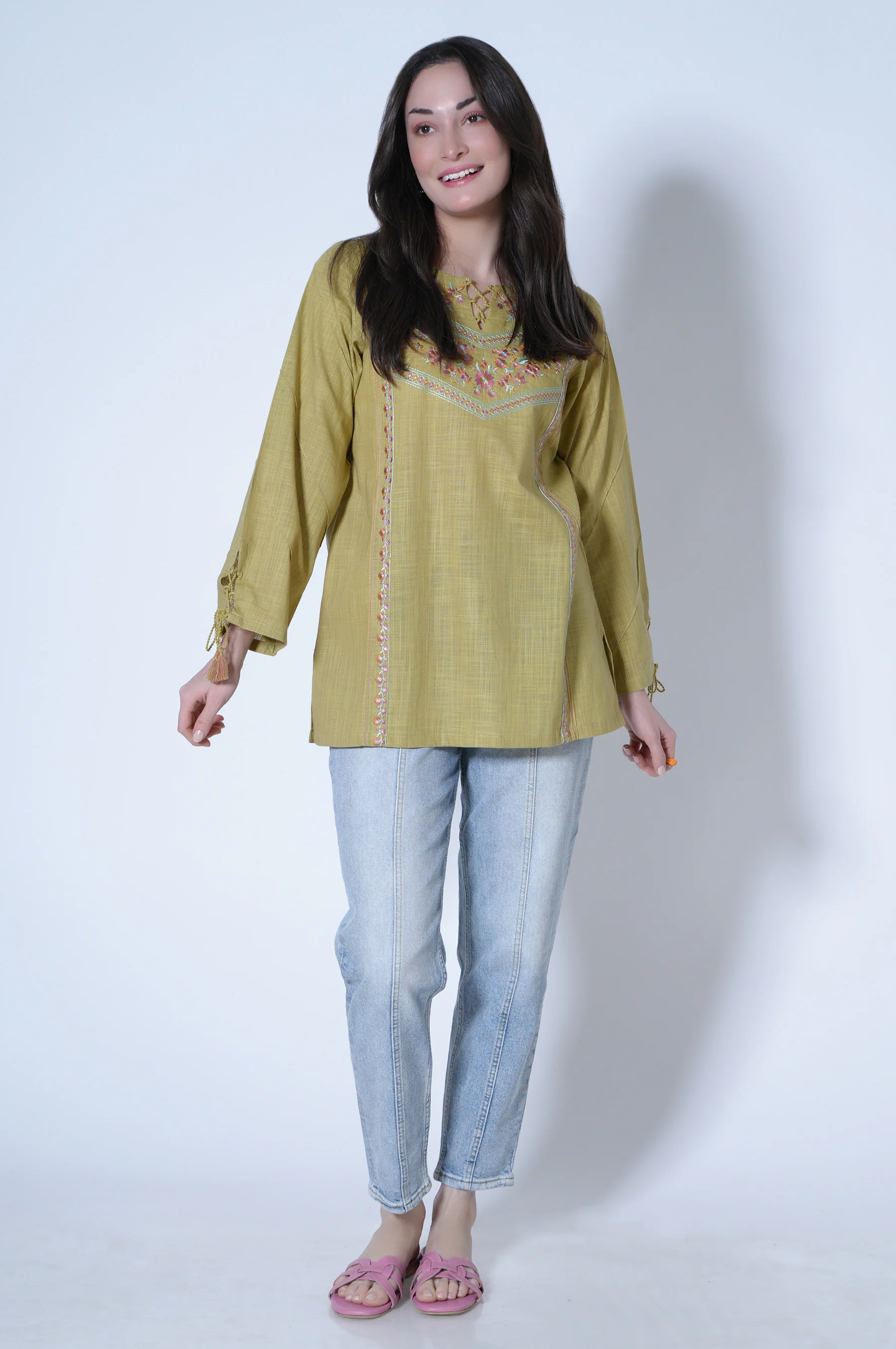 Stitched 1 Piece Cotton Slub Top - Image 4