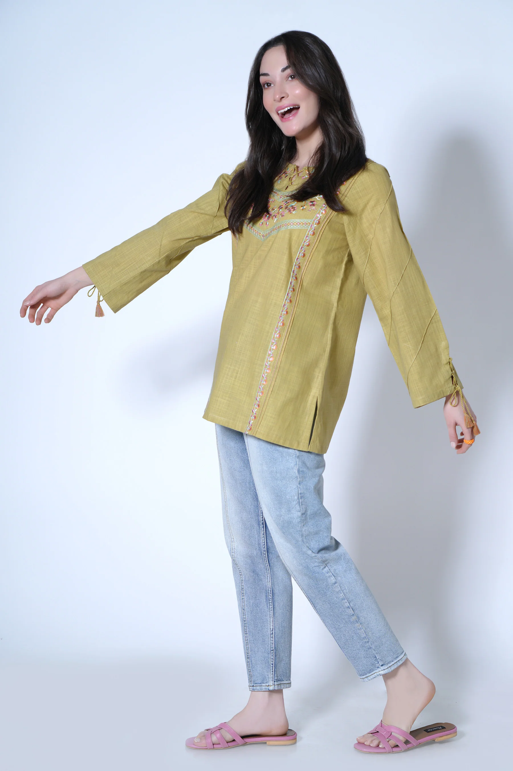 Stitched 1 Piece Cotton Slub Top - Image 5