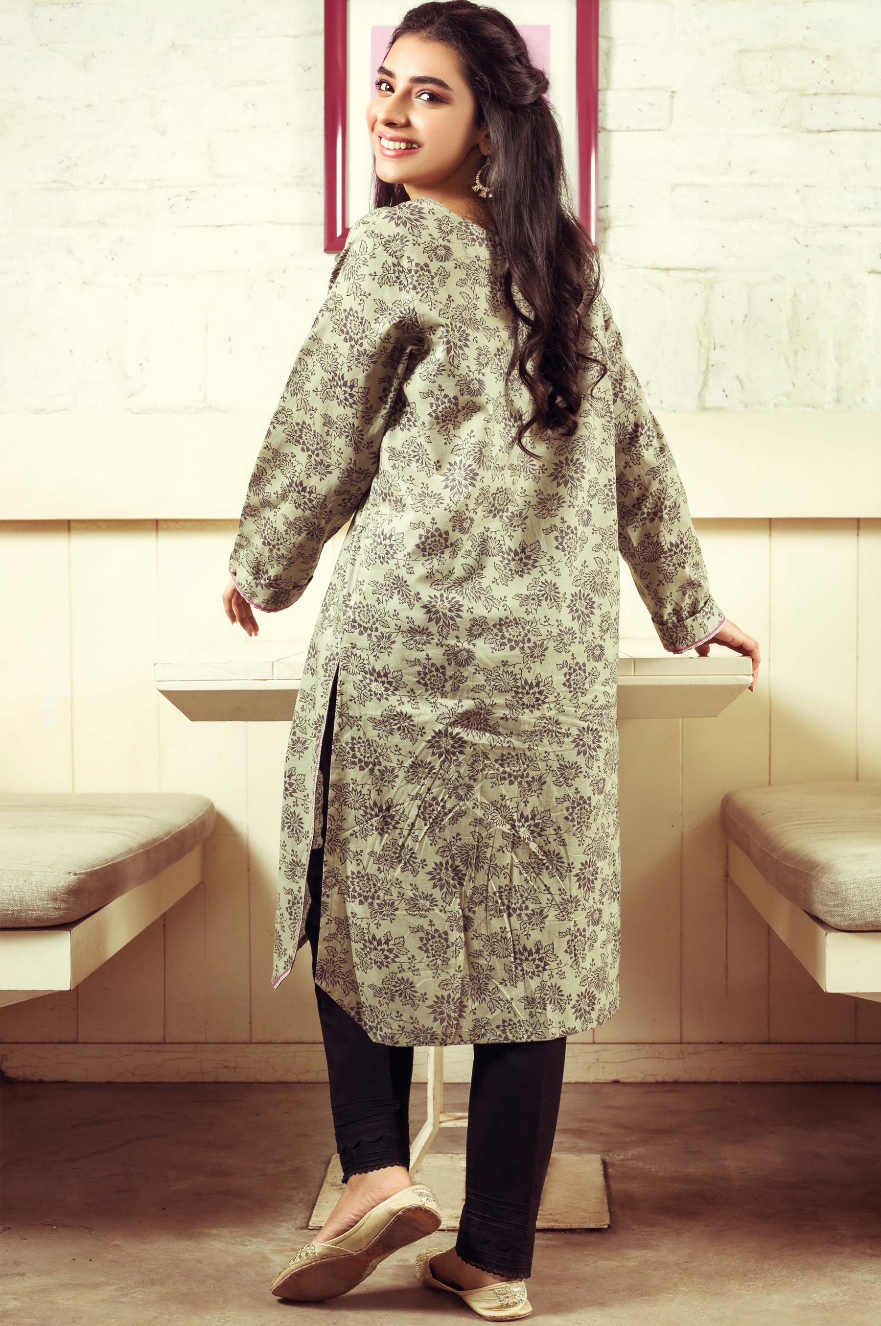 Stitched 1 Piece Digital Printed Cambric Shirt - Image 2