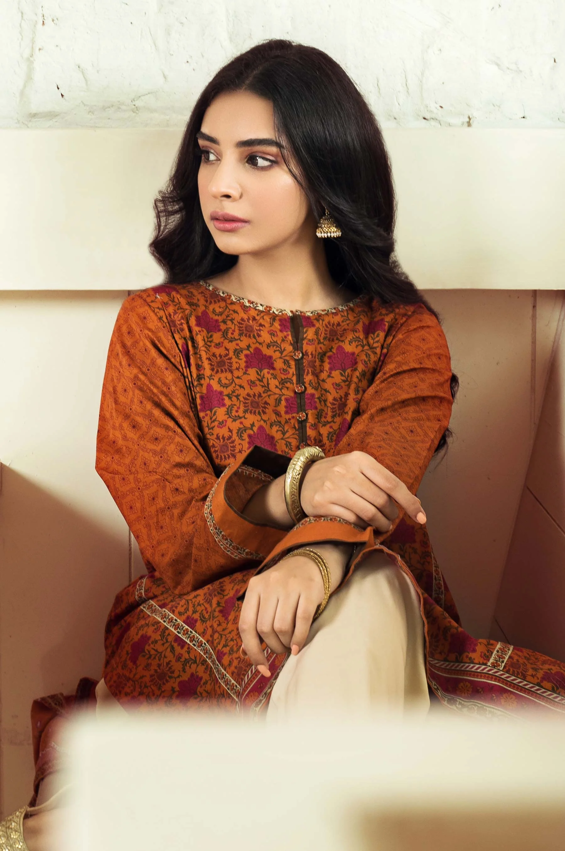 Stitched 1 Piece Digital Printed Cambric Shirt - Image 3