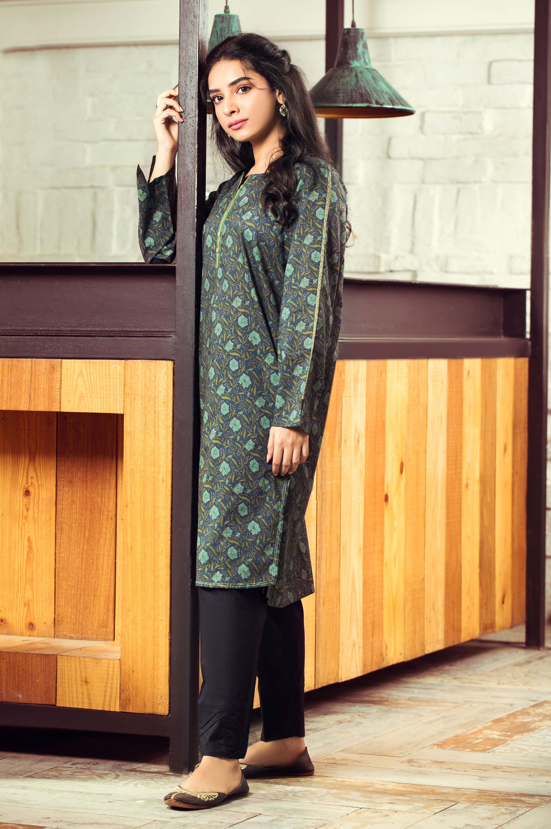 Stitched 1 Piece Digital Printed Cambric Shirt - Image 4