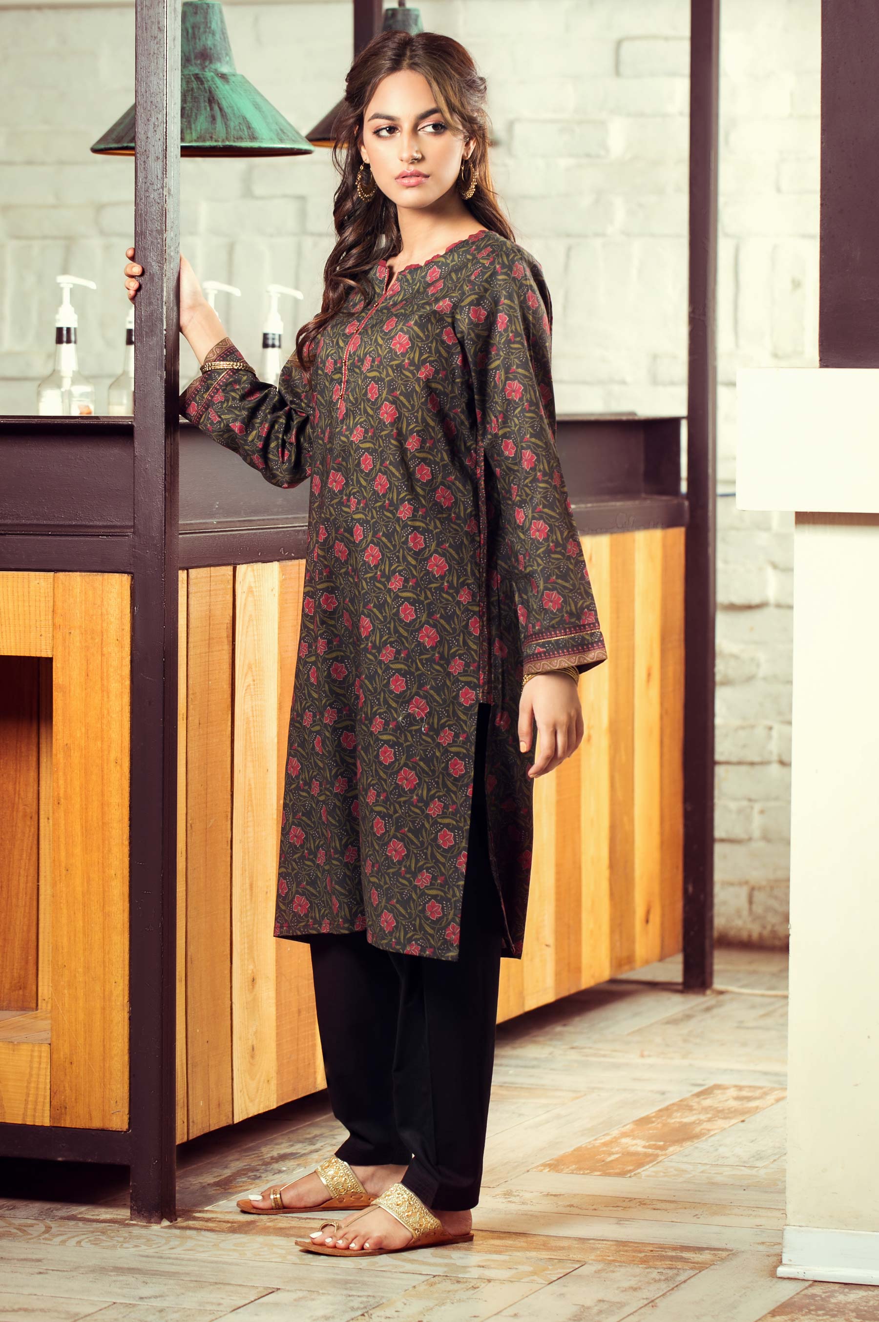 Stitched 1 Piece Digital Printed Cambric Shirt