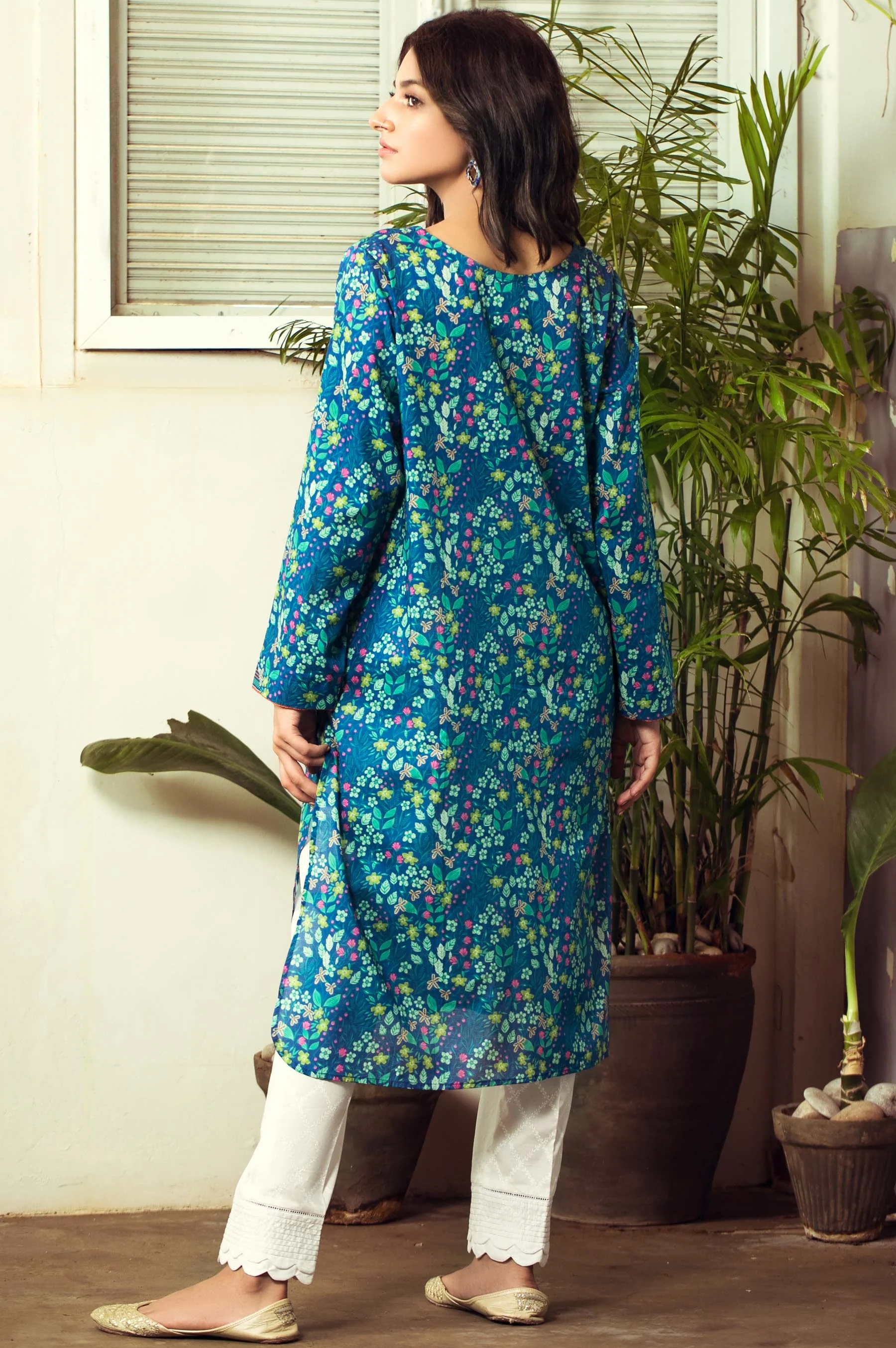 Stitched 1 Piece Digital Printed Cambric Shirt - Image 2